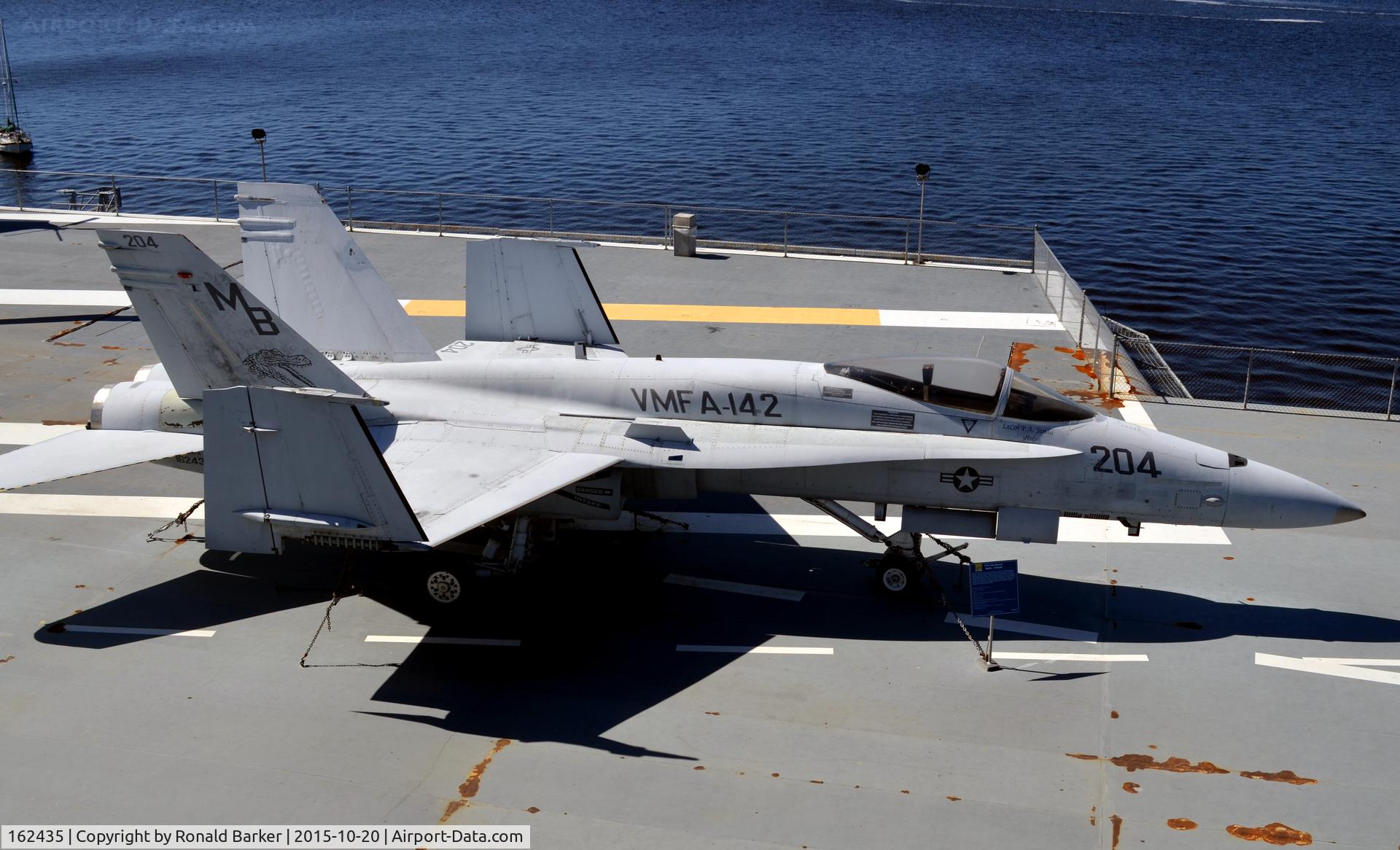 162435, McDonnell Douglas F/A-18A Hornet C/N 0278/A224, F/A-18A USS Yorktown  Patriot's Point