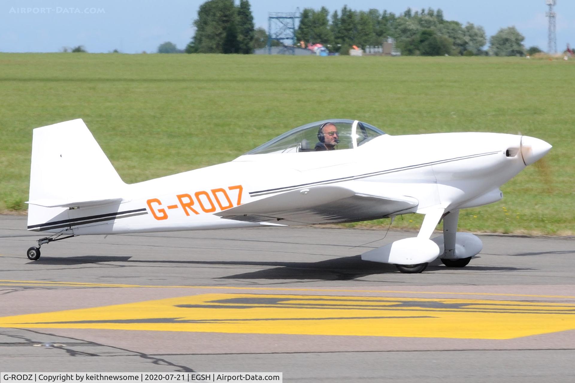 G-RODZ, 2004 Vans RV-3 C/N 10622, Leaving Norwich.