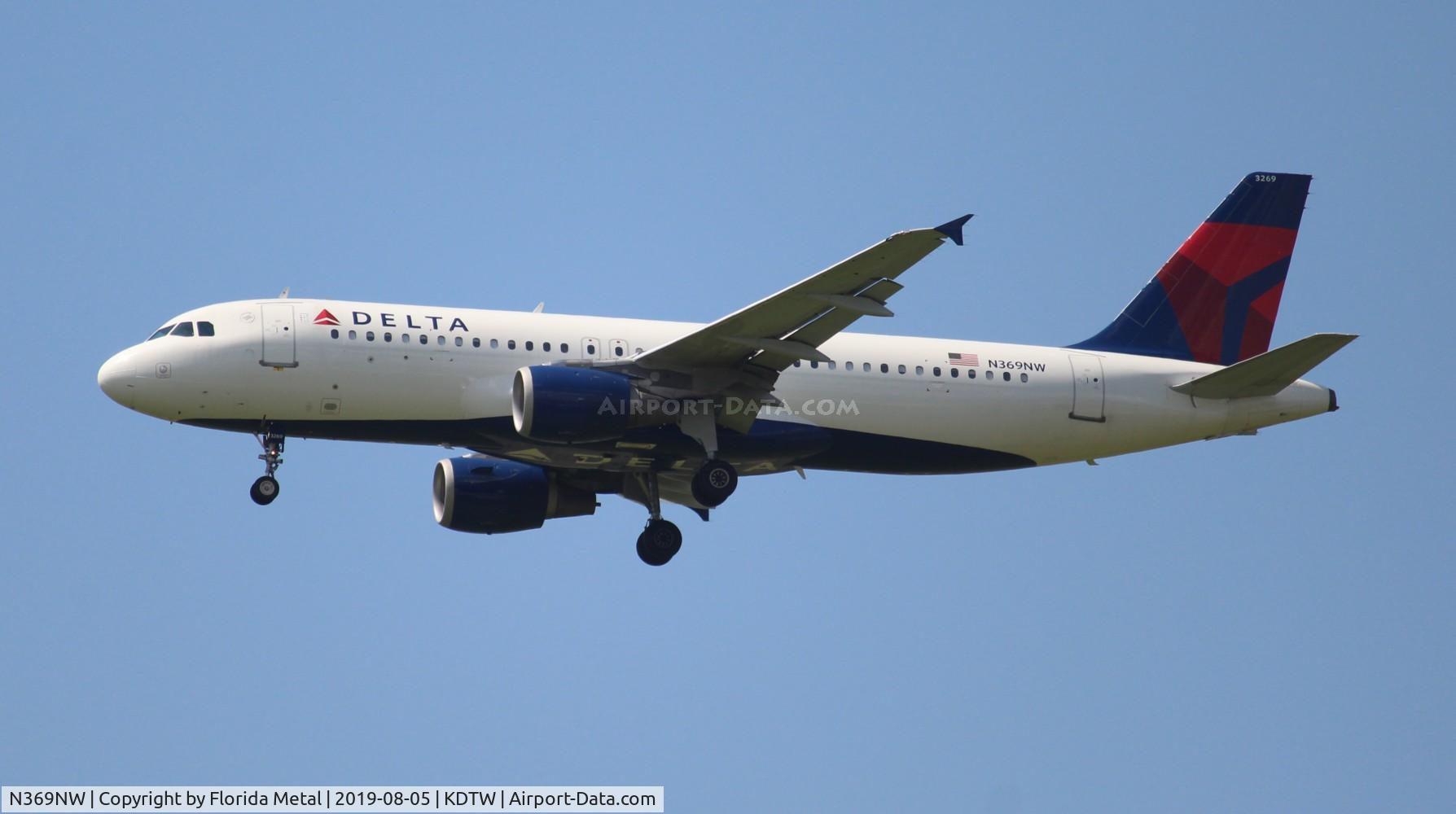 N369NW, 1999 Airbus A320-212 C/N 1011, DTW 2019