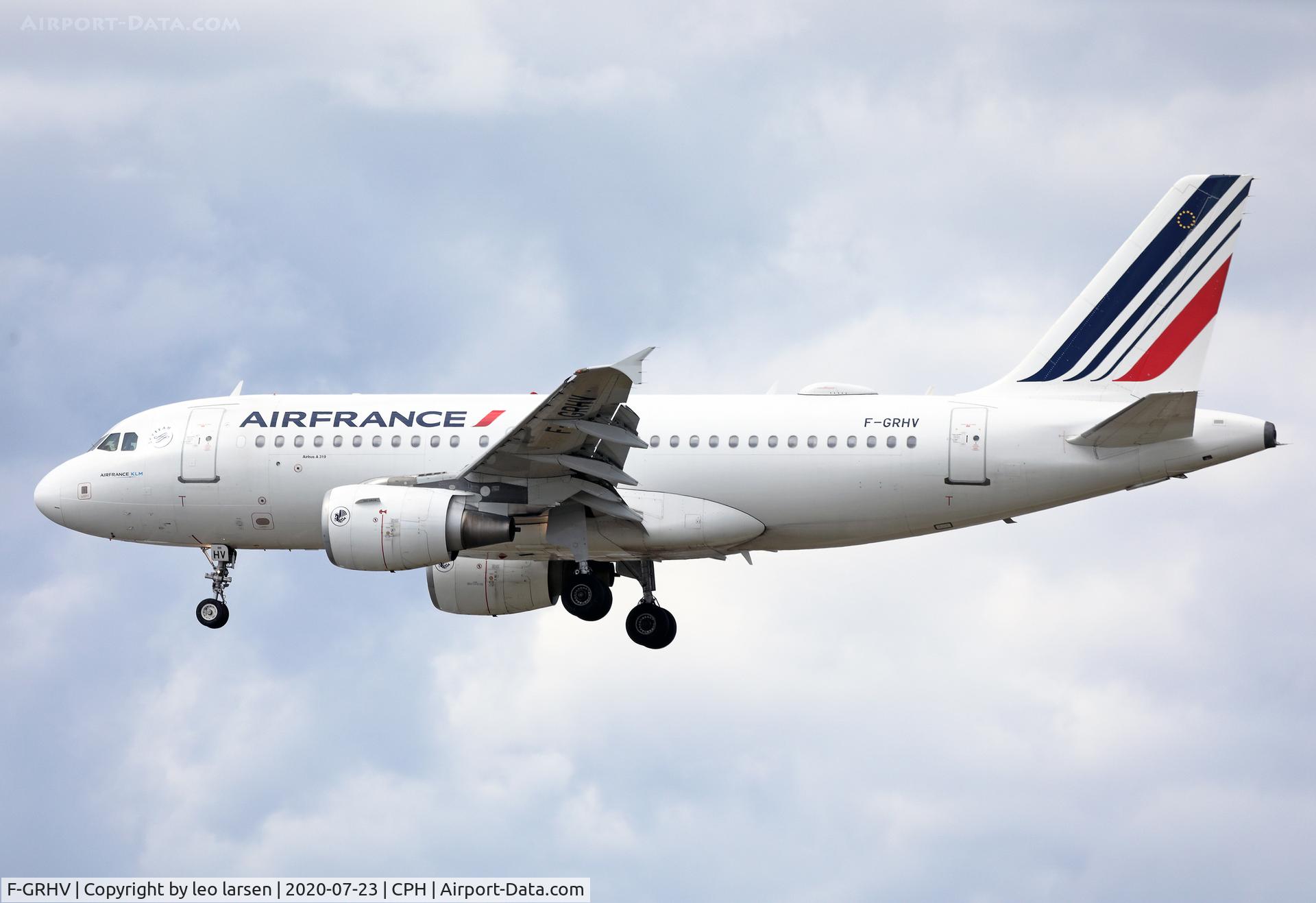 F-GRHV, 2001 Airbus A319-111 C/N 1505, Copenhagen 23.7.2020