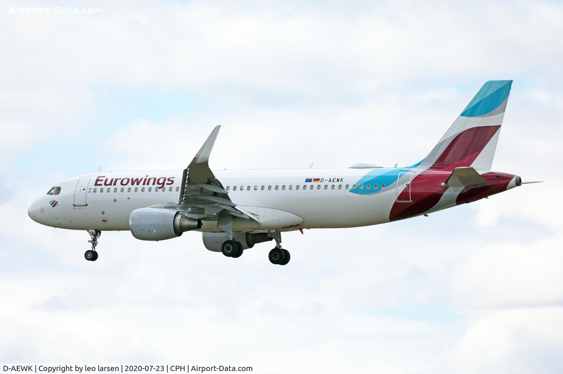 D-AEWK, 2016 Airbus A320-214 C/N 7261, Copenhagen 23.7.2020