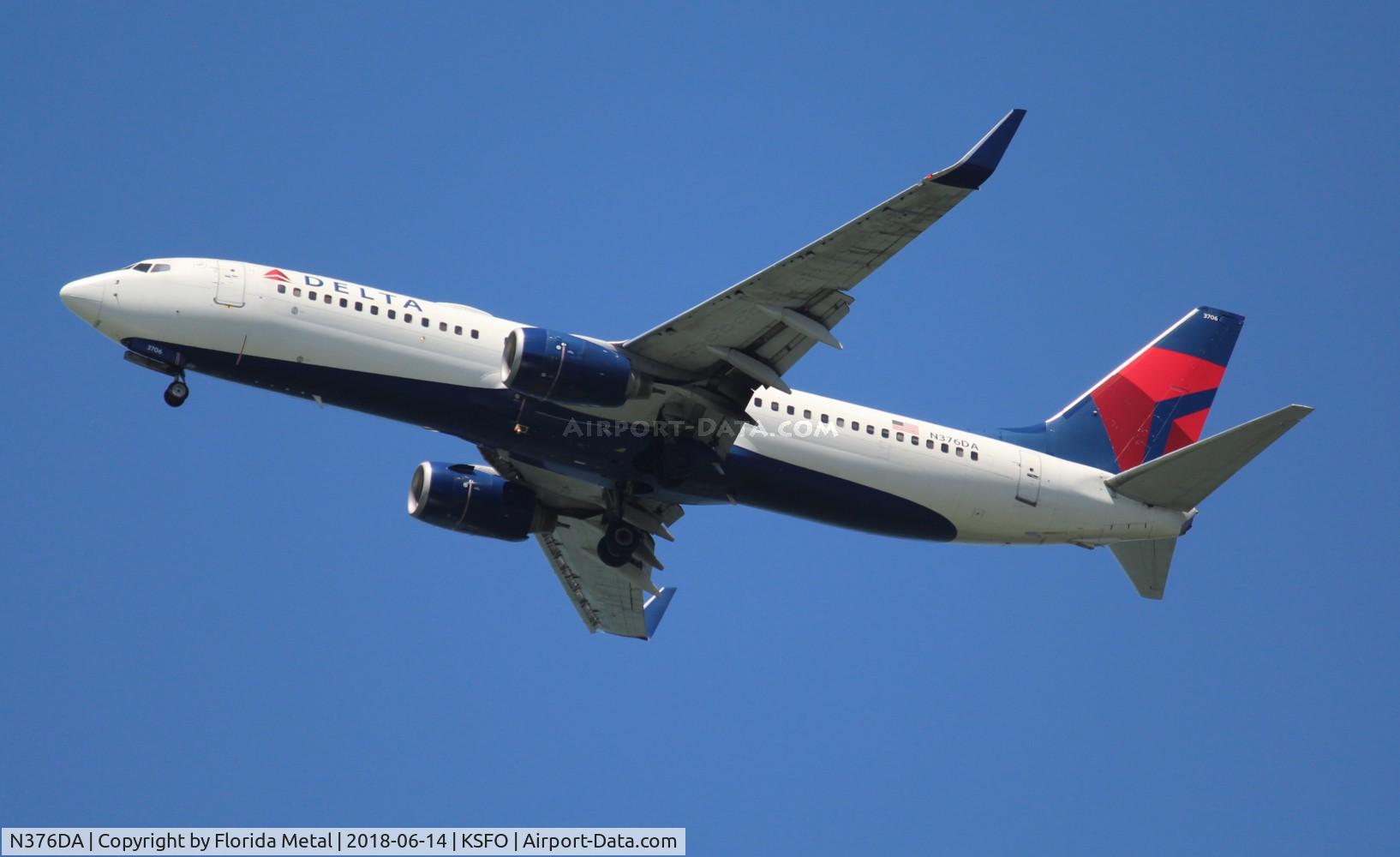 N376DA, 1999 Boeing 737-832 C/N 29624, SFO 2018