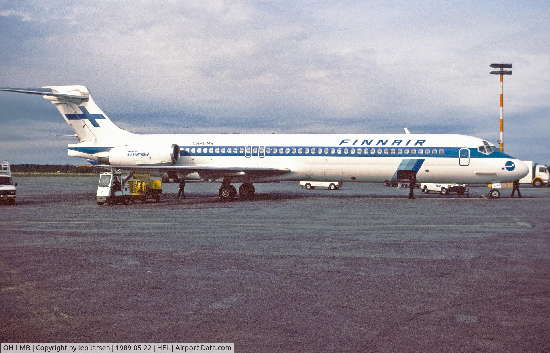 OH-LMB, 1987 McDonnell Douglas MD-87 (DC-9-87) C/N 49404, Helsinki 22.5.1989