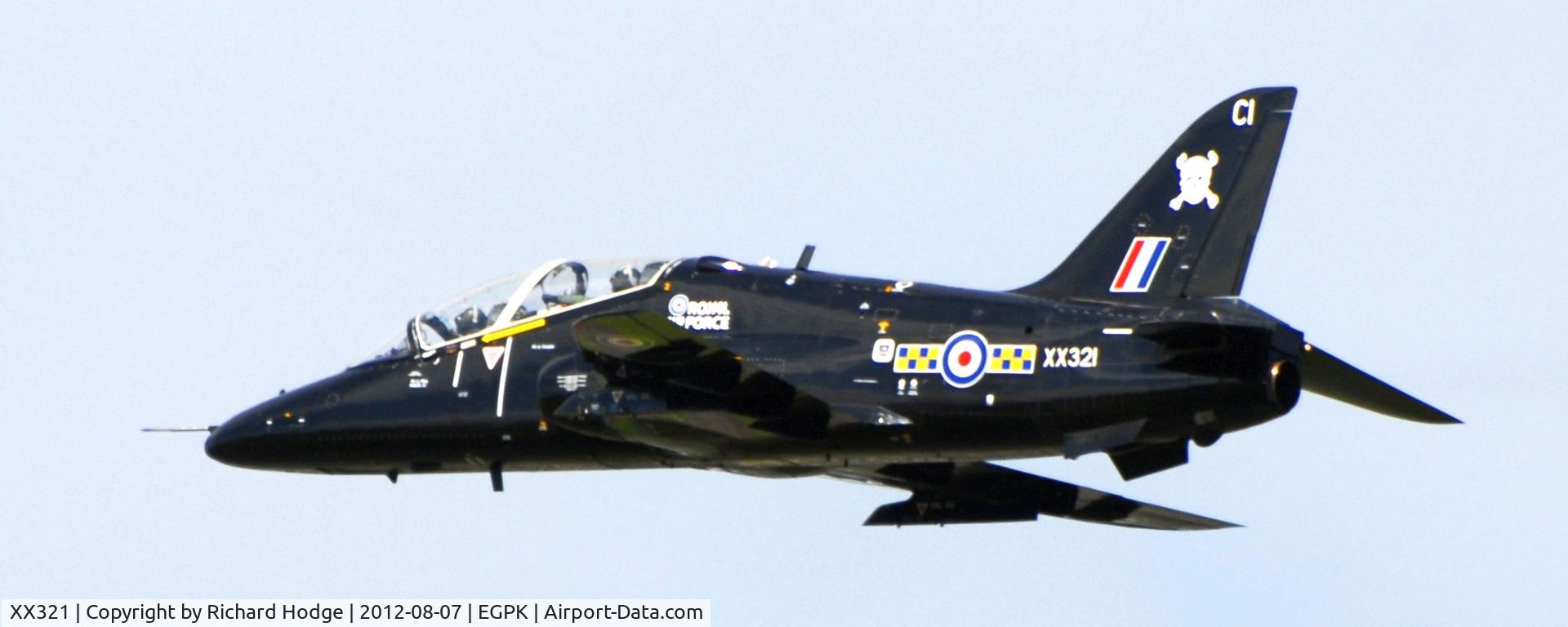 XX321, 1980 Hawker Siddeley Hawk T.1A C/N 164/312146, Training at Prestwick