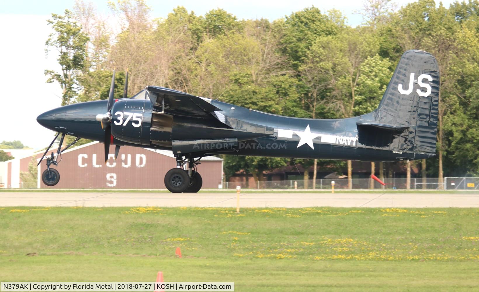 N379AK, Grumman F7F-3N Tigercat C/N 80375, OSH 2018