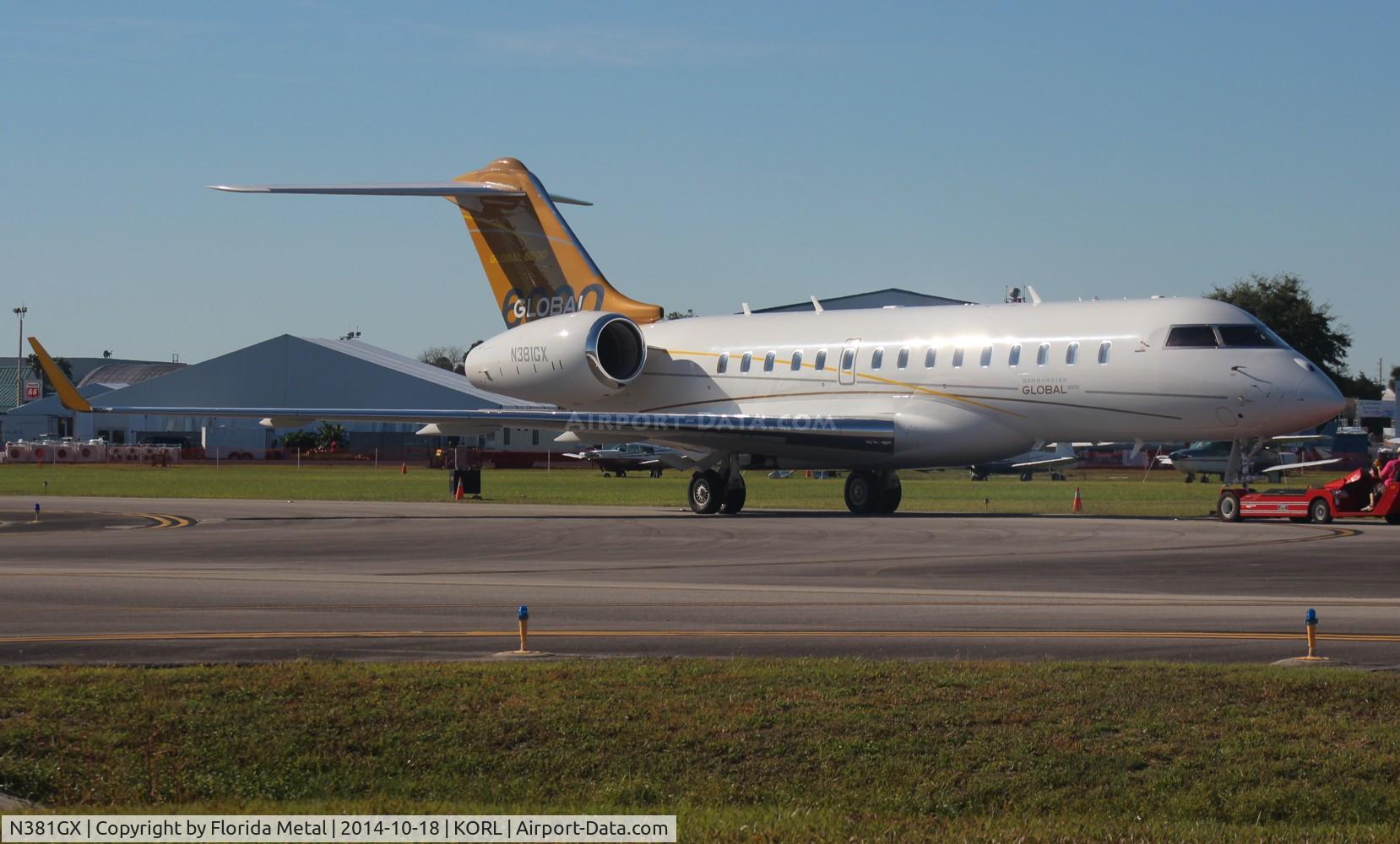 N381GX, 2012 Bombardier Global 6000 (BD-700-1A10) C/N 9381, NBAA 2014