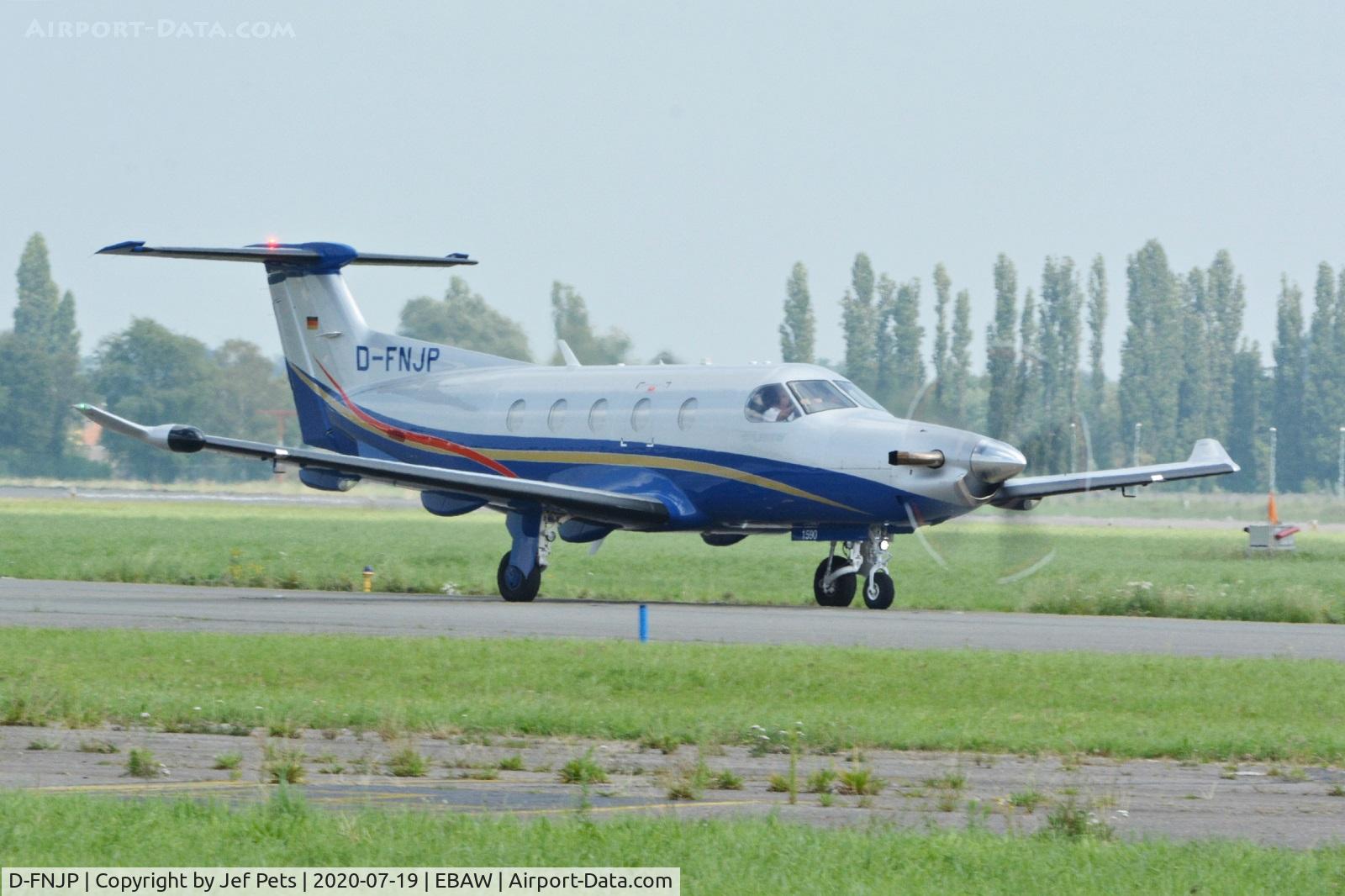D-FNJP, 2015 Pilatus PC-12/47E C/N 1590, Visitor at Antwerp Airport.