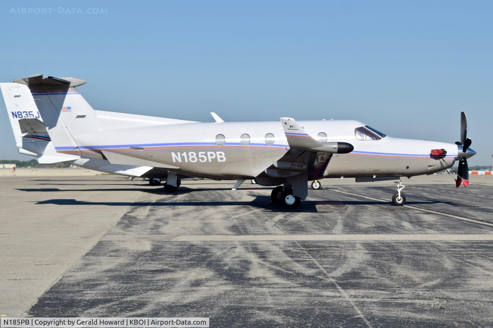 N185PB, 1997 Pilatus PC-12/45 C/N 185, Parked on north GA ramp.