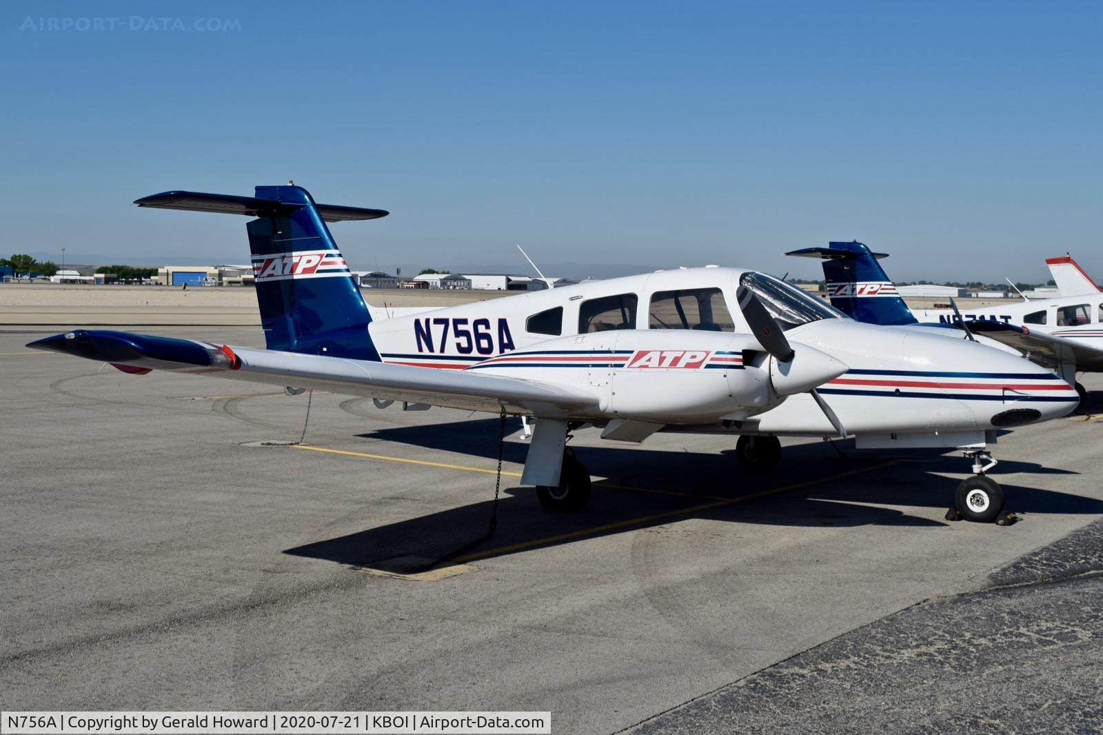 N756A, 2007 Piper PA-44-180 Seminole C/N 4496244, Parked on north GA ramp.