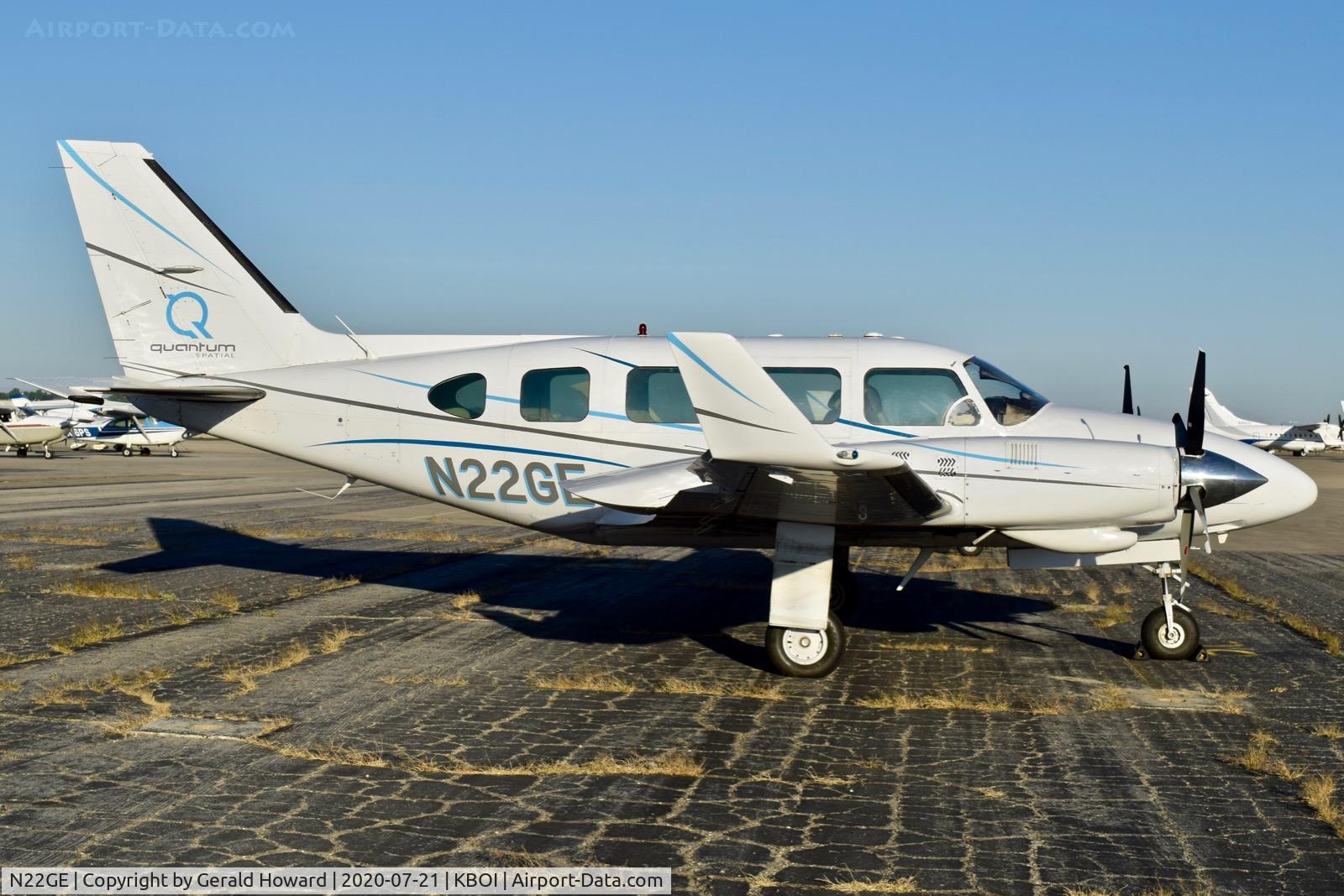 N22GE, 1977 Piper PA-31-325 Navajo C/R C/N 31-7712091, Parked on the north GA ramp.