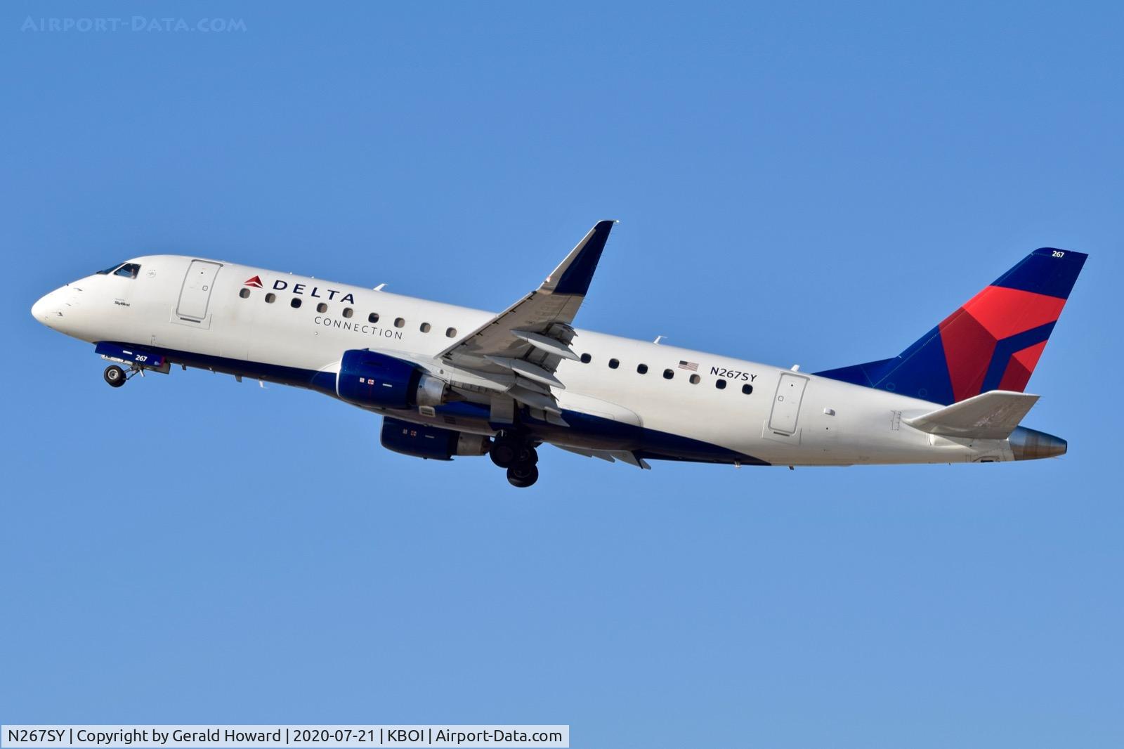 N267SY, 2018 Embraer ERJ-175LL (ERJ-170-200LL) C/N 17000722, Clim out from 10L.