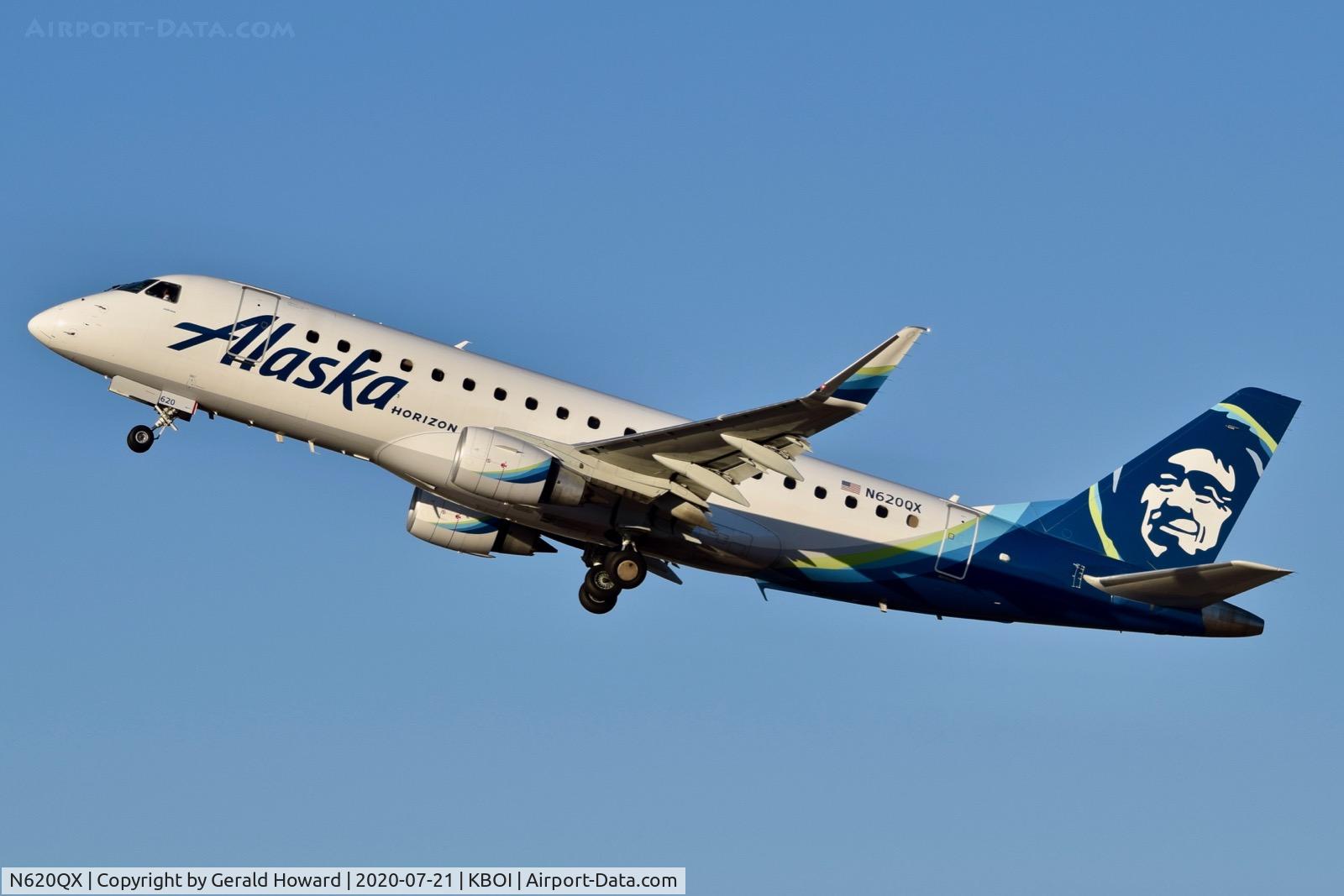N620QX, 2017 Embraer 175LR (ERJ-170-200LR) C/N 17000640, Climb out from 10L.