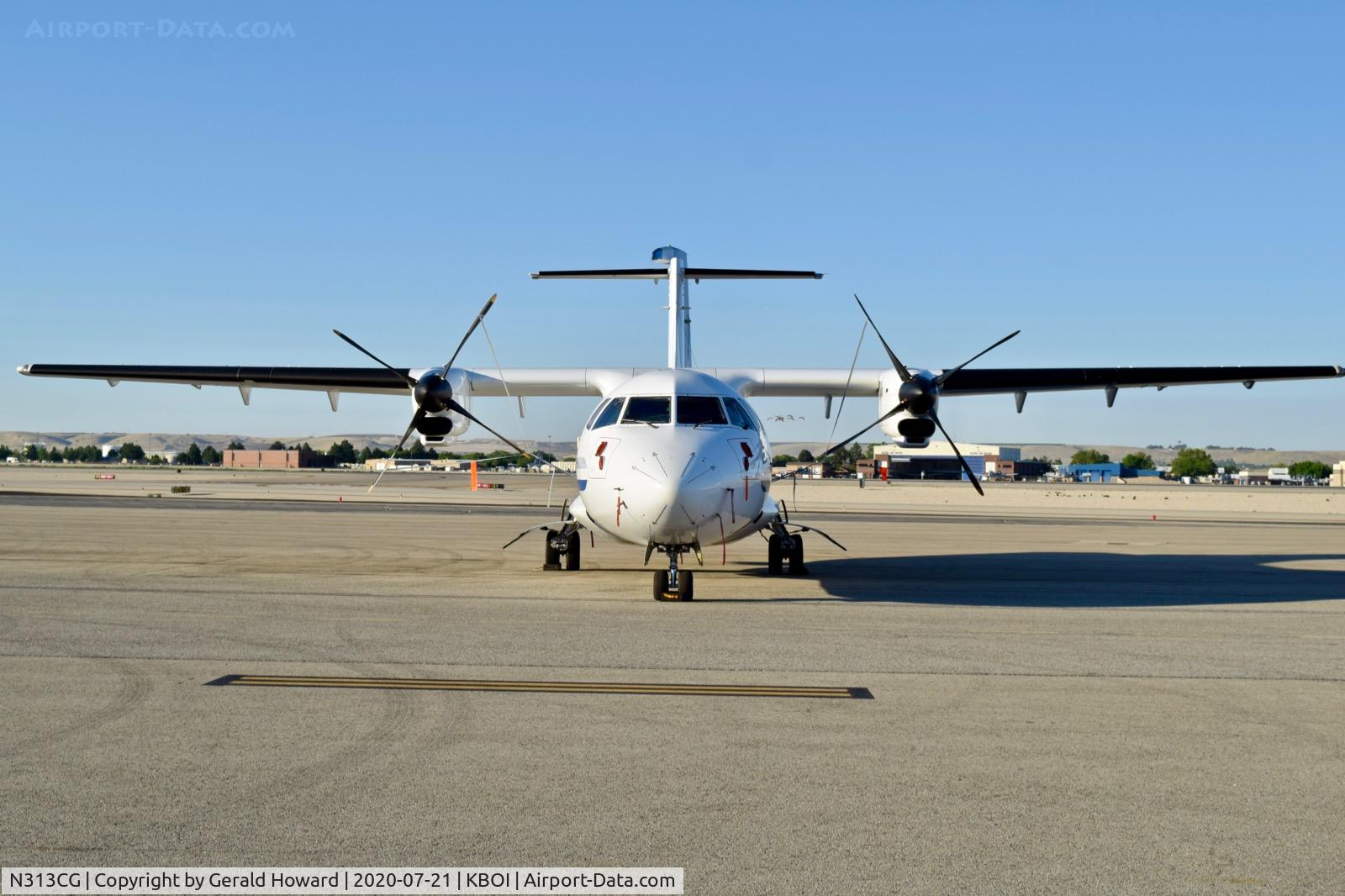 N313CG, 1993 ATR 42-320 C/N 358, Parked on the north GA ramp.