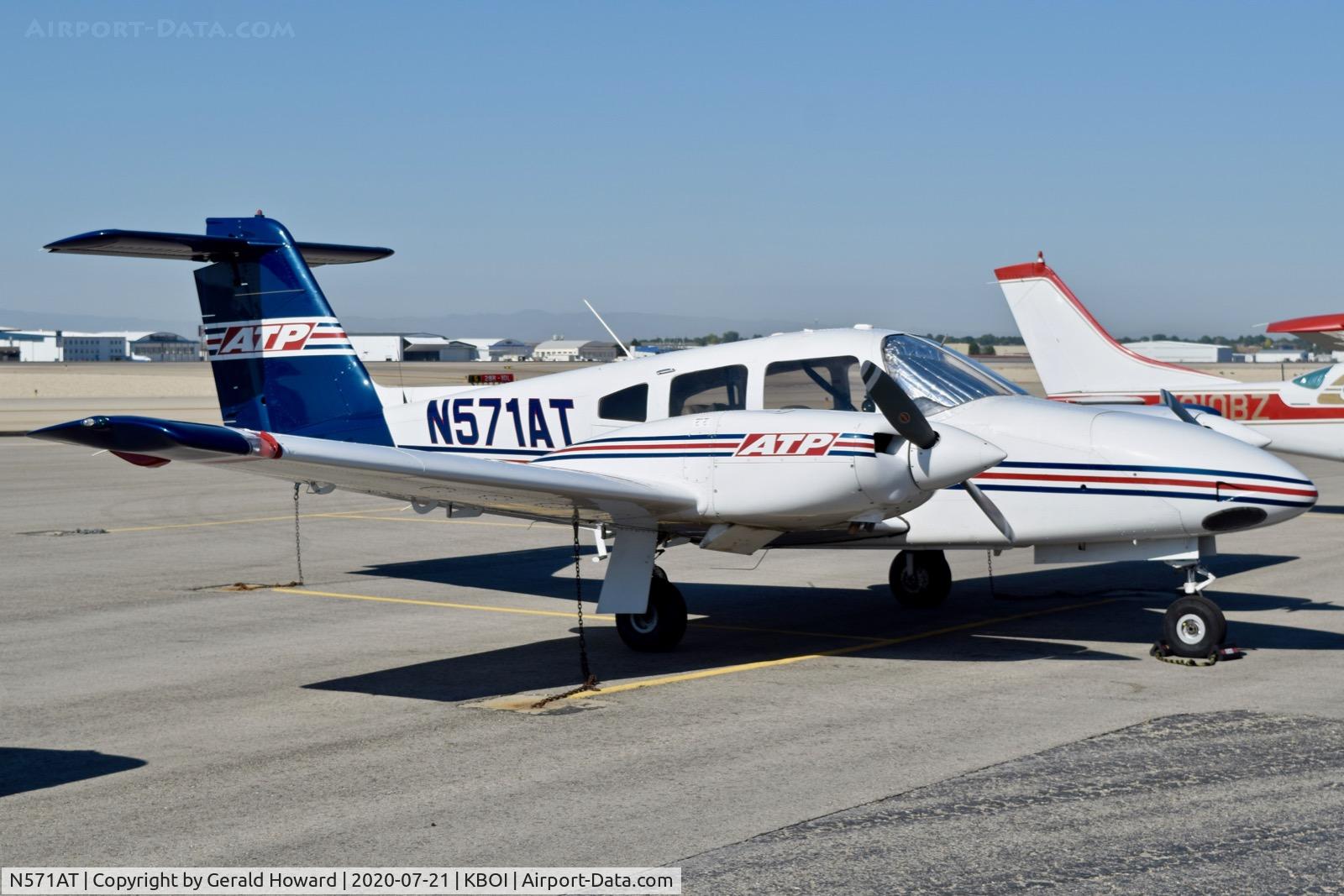 N571AT, 2005 Piper PA-44-180 Seminole C/N 4496193, Parked on the north GA ramp.