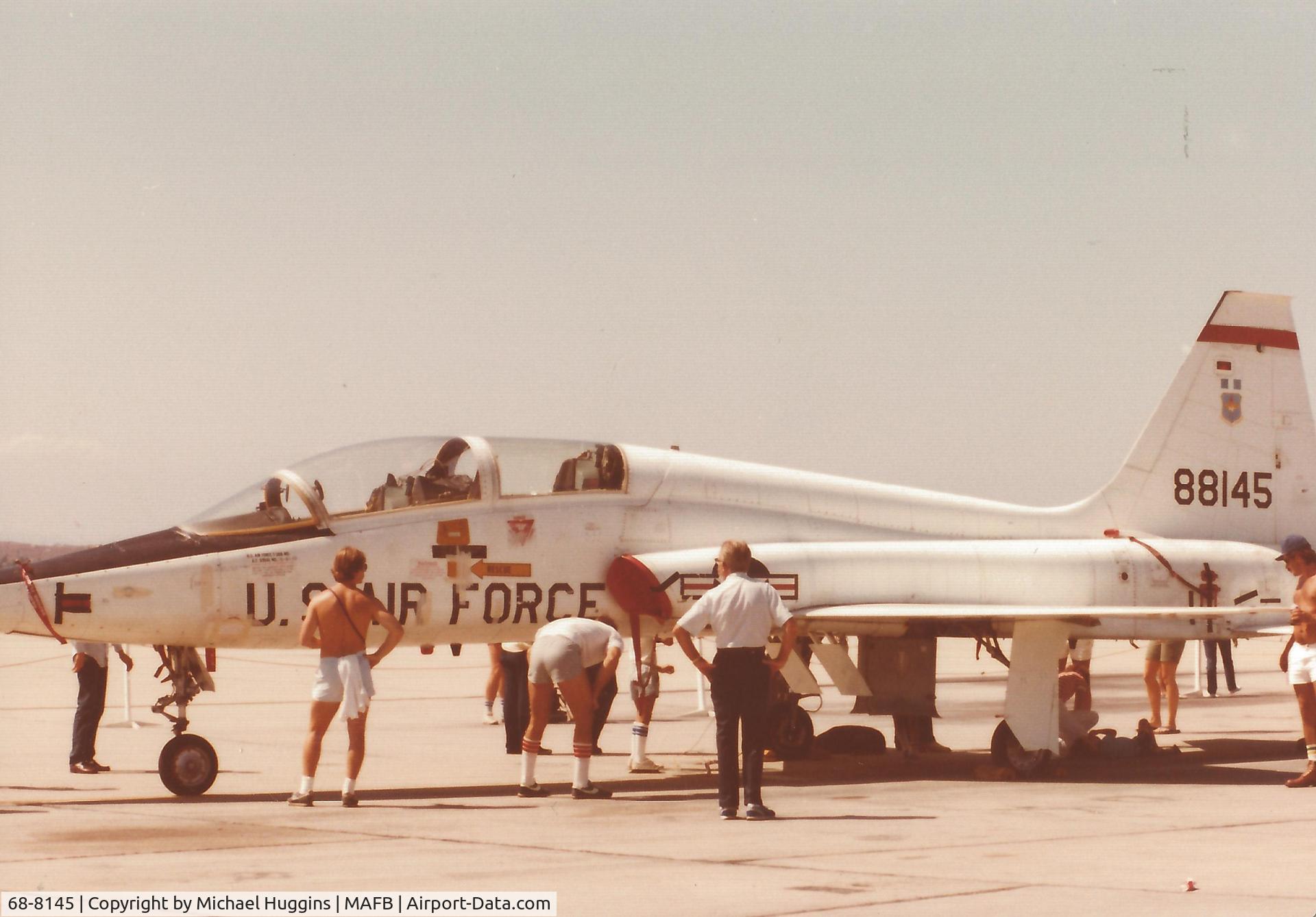 68-8145, 1968 Northrop T-38A Talon C/N T.6150, 1968 T-38A s/n 68-8145 c/n T.6150  March AFB Airshow, circa mid 1980s