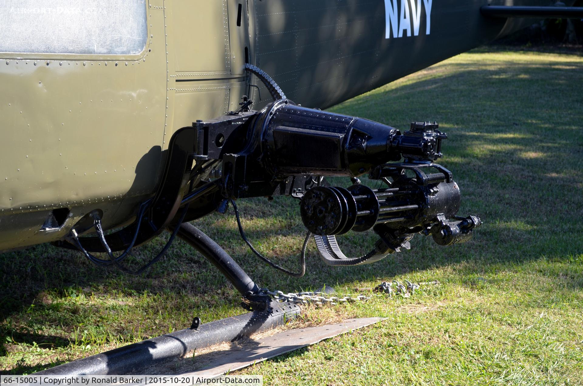 66-15005, Bell UH-1M Iroquois C/N 1733, Mini gun on UH-1M  Vietnam Village Patriots Point