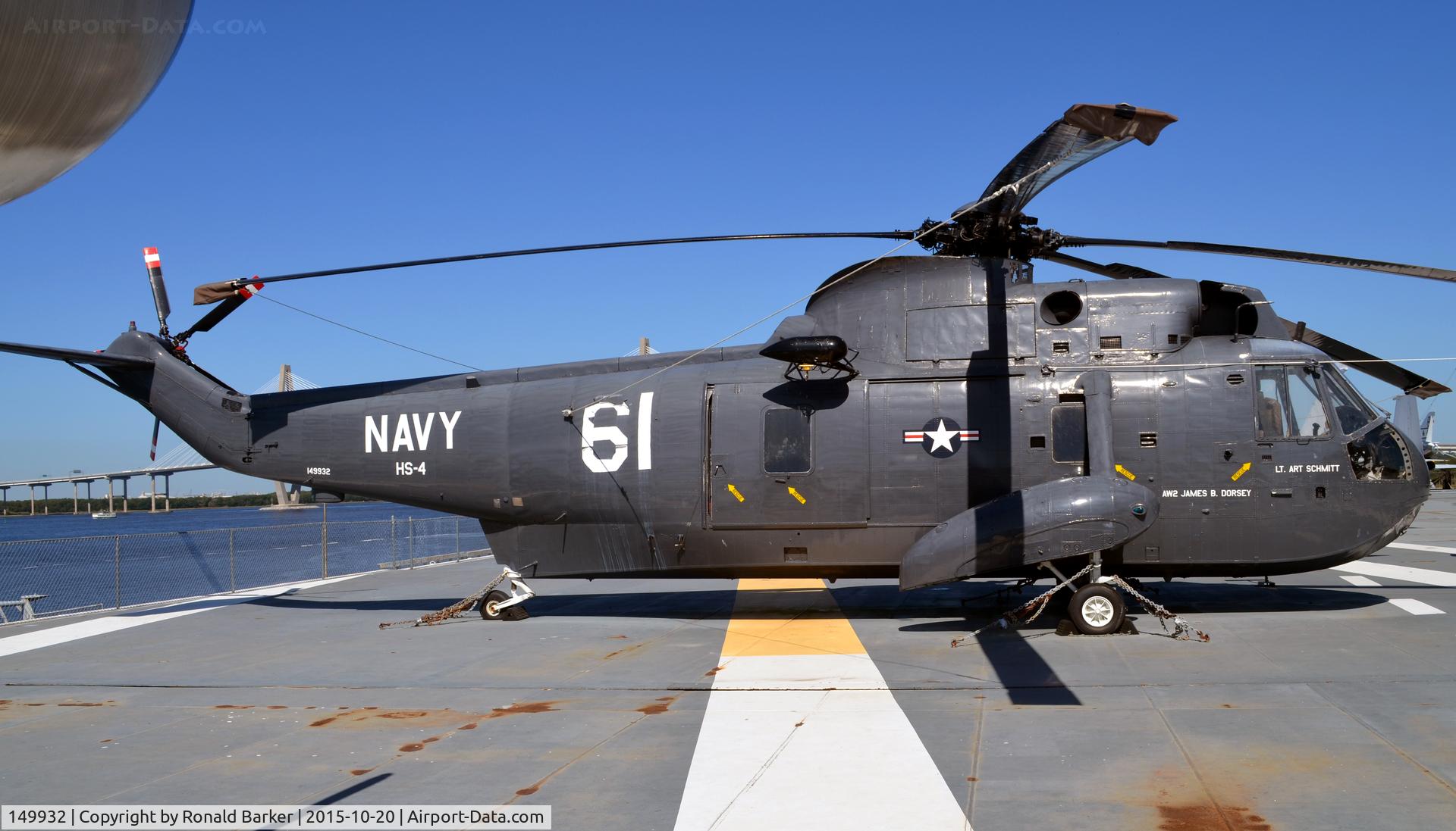 149932, Sikorsky SH-3G Sea King C/N 61-208, SH-3G  USS Yorktown  Patriots Point