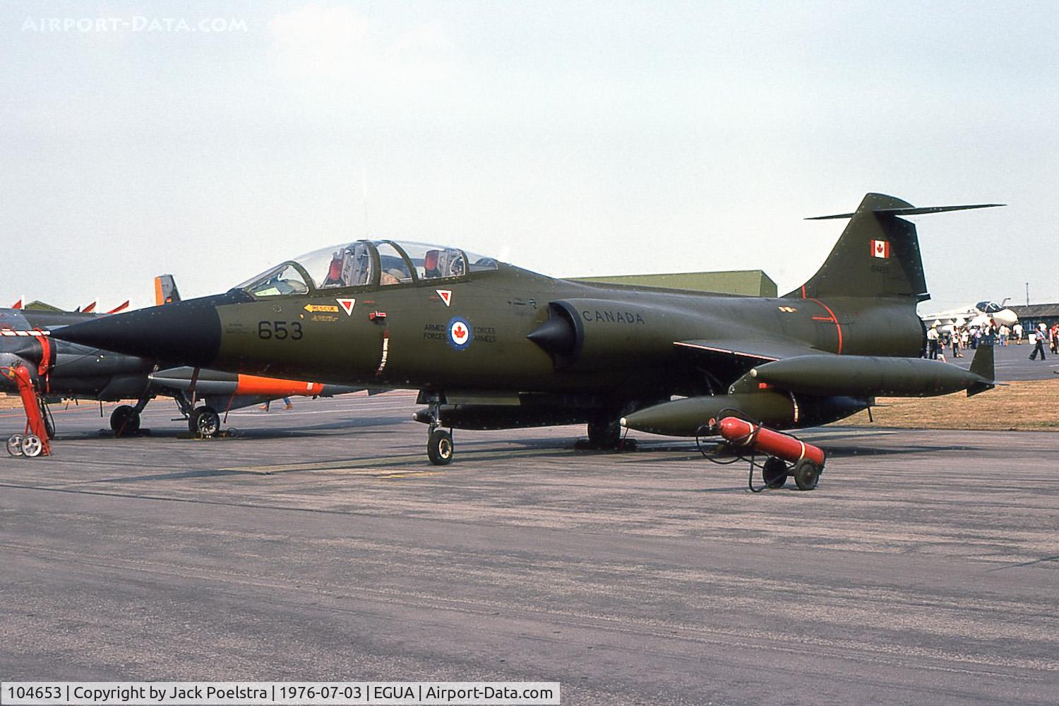 104653, Lockheed CF-104D Starfighter C/N 583A-5323, CF-104D of 1CAG  Canadian Air Force