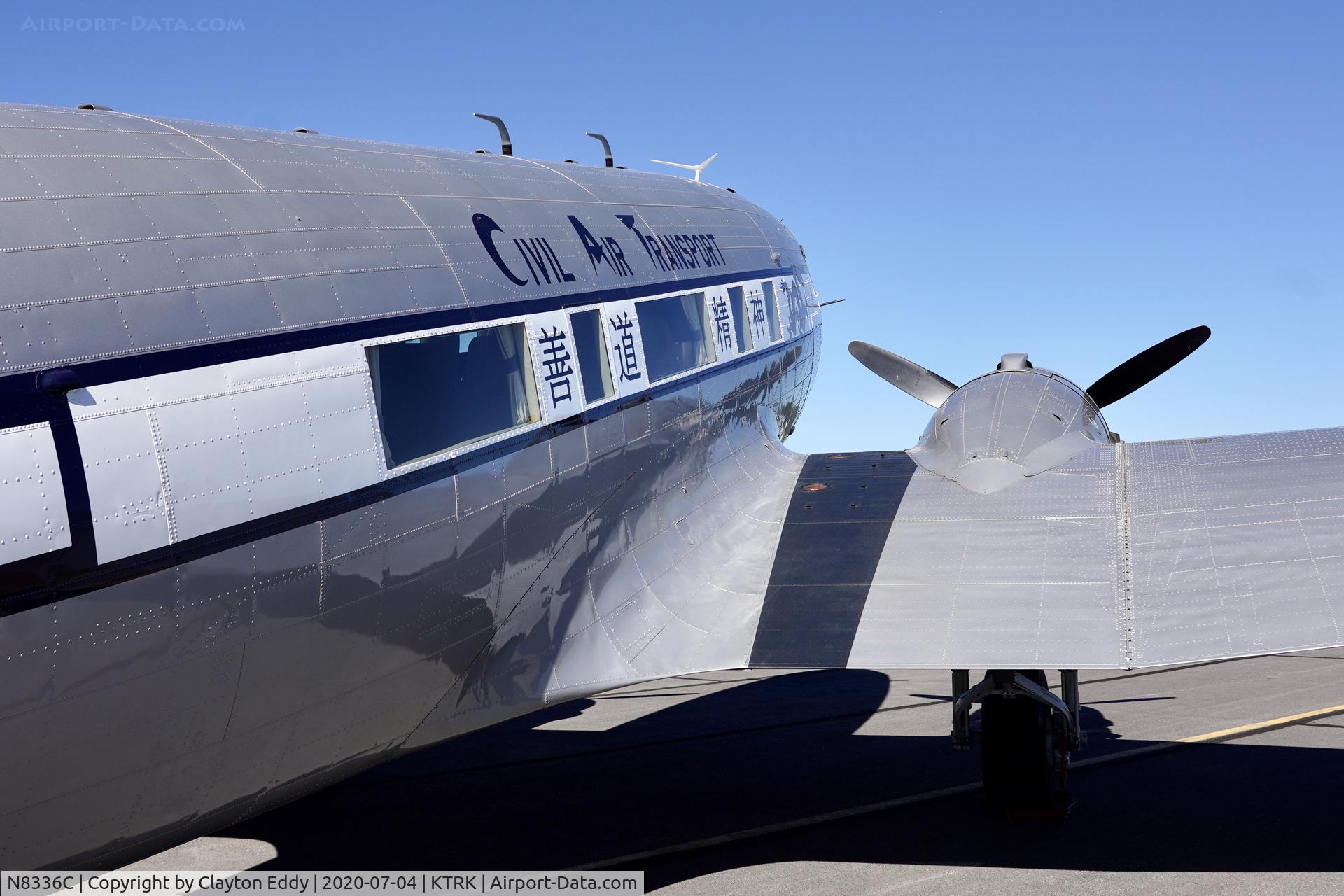 N8336C, 1942 Douglas DC-53-DO C/N 7313, Part of the D-day Squadron Truckee Tahoe flyover July 4th 2020.