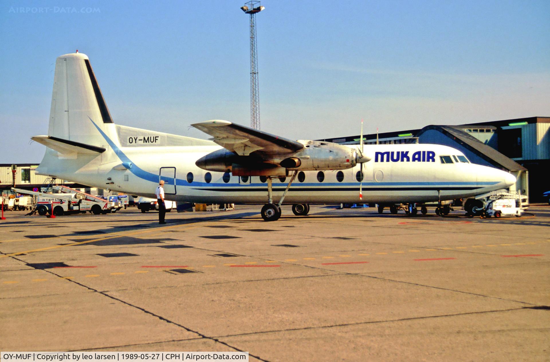 OY-MUF, 1959 Fairchild F-27 C/N 40, Copenhagen 27.5.1989