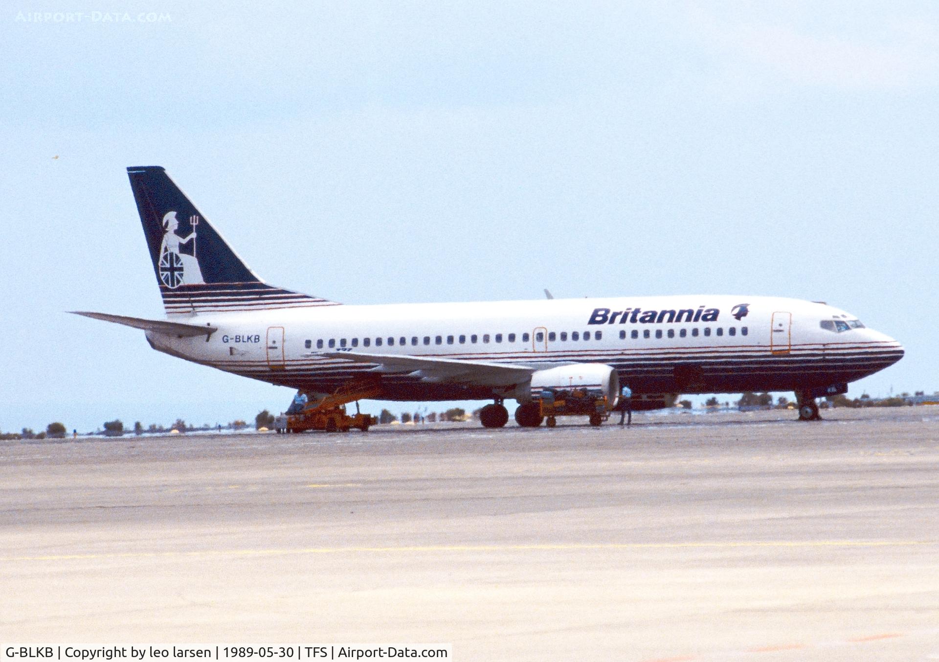 G-BLKB, 1984 Boeing 737-3T5 C/N 23060, Tenerife South 30.5.1989