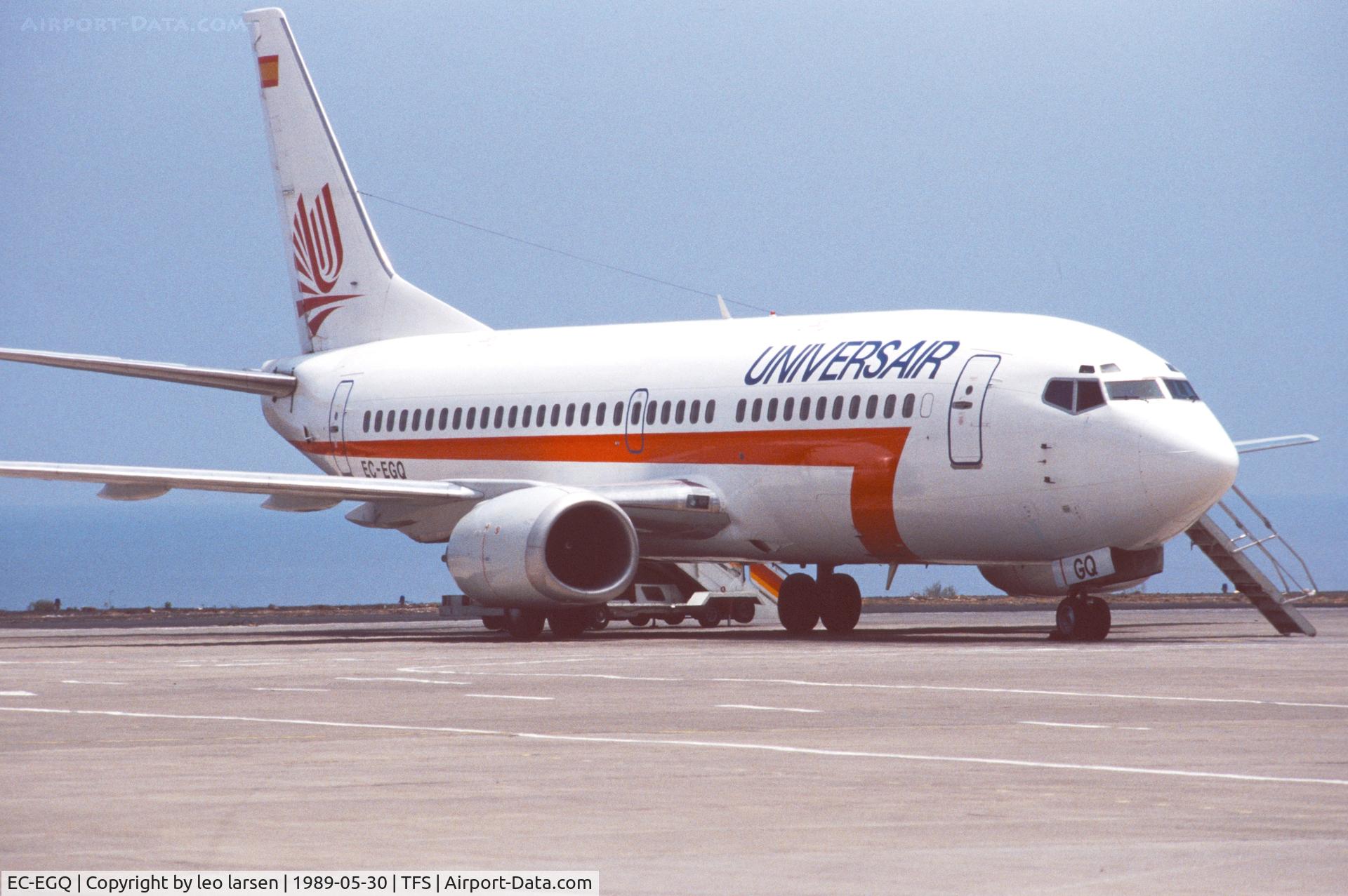 EC-EGQ, 1986 Boeing 737-3Q8 C/N 23506, Tenerife South 30.5.1989