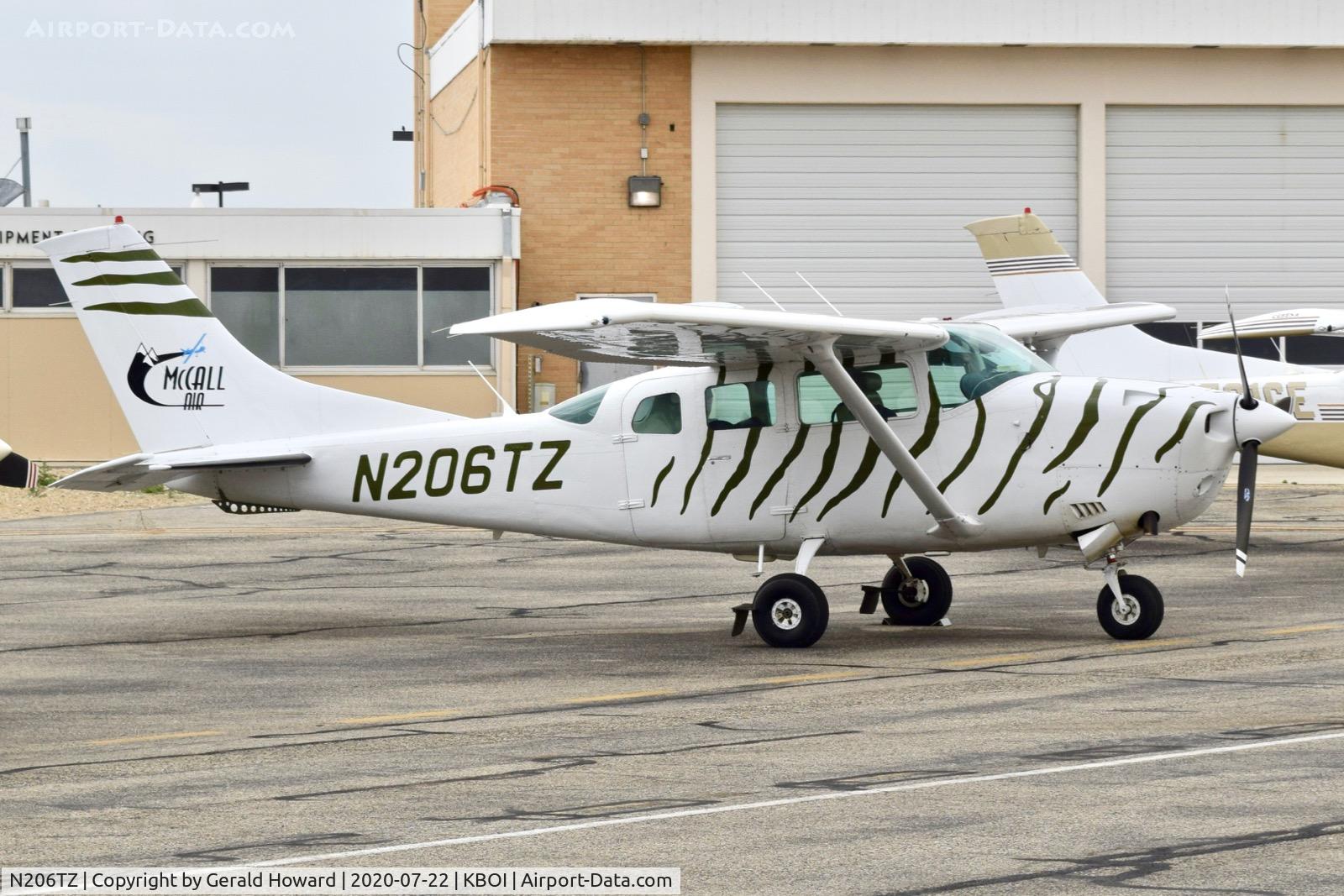 N206TZ, 1979 Cessna TU206G Turbo Stationair C/N U20605165, Parked on back country ramp.
