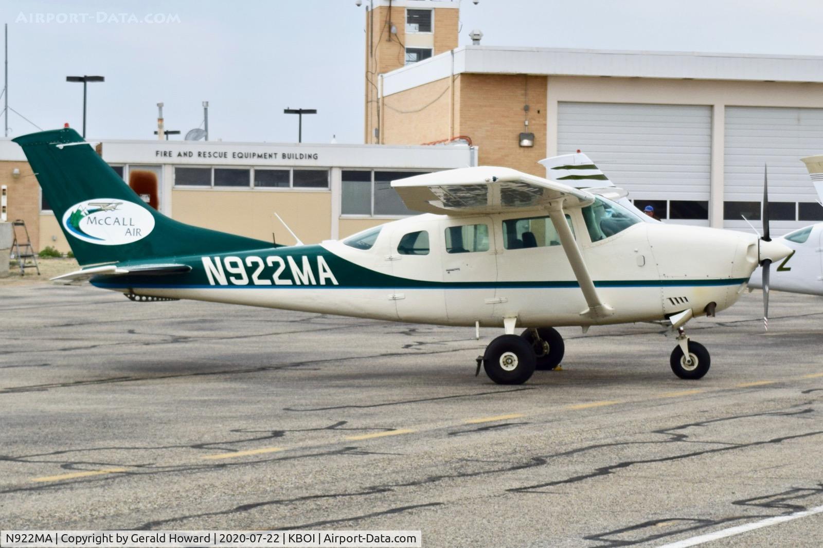 N922MA, 1976 Cessna TU206F Turbo Stationair C/N U20603467, Parked on back country ramp.
