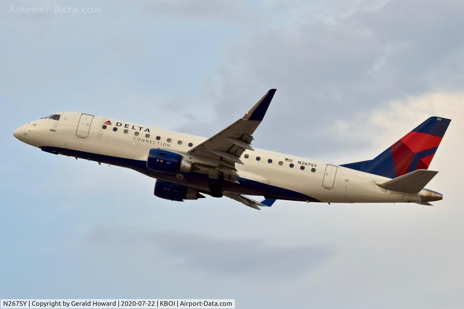 N267SY, 2018 Embraer ERJ-175LL (ERJ-170-200LL) C/N 17000722, Climb out from 10L.