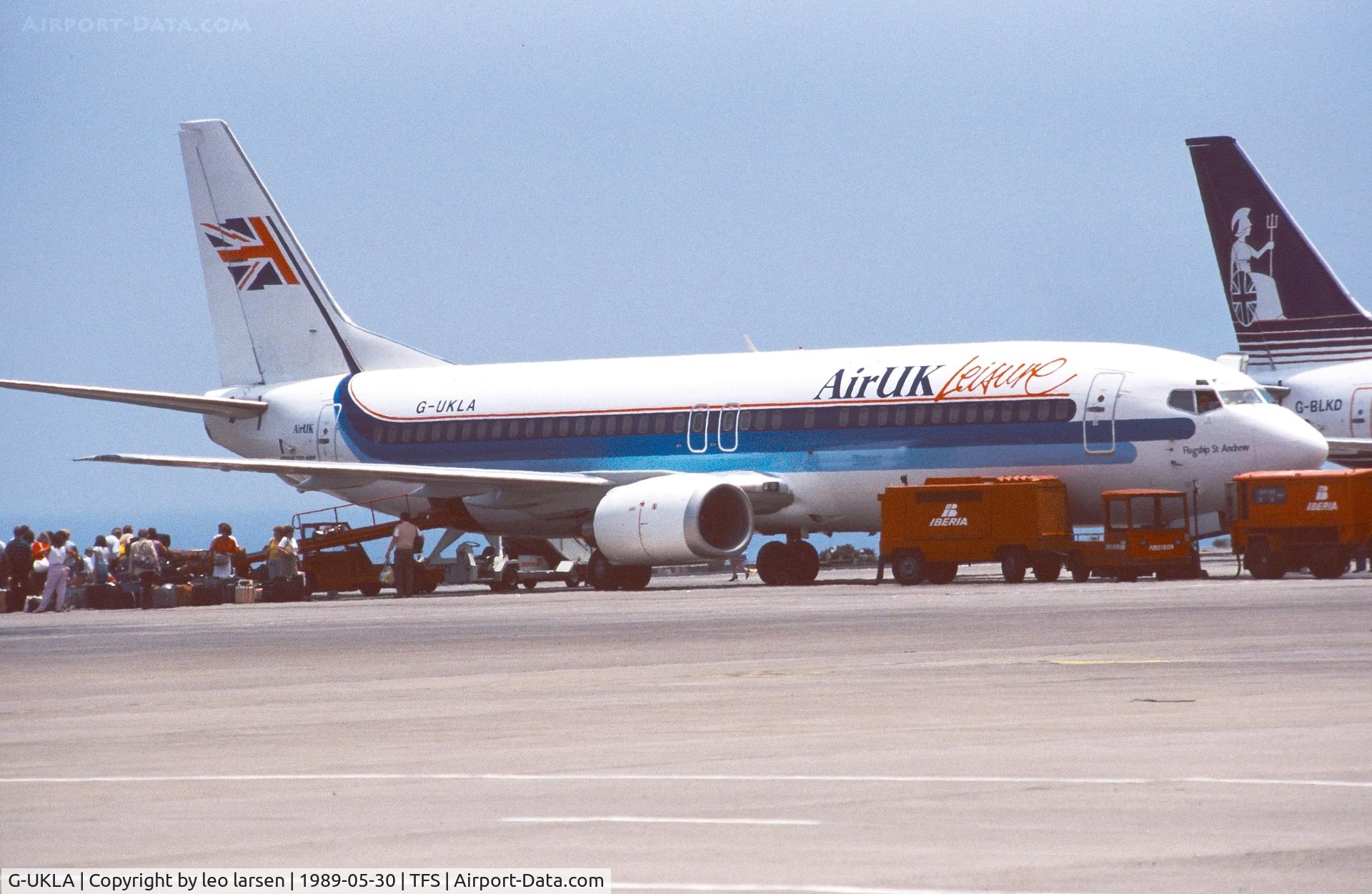 G-UKLA, 1988 Boeing 737-4Y0 C/N 23865, Tenerife South 30.5.1989