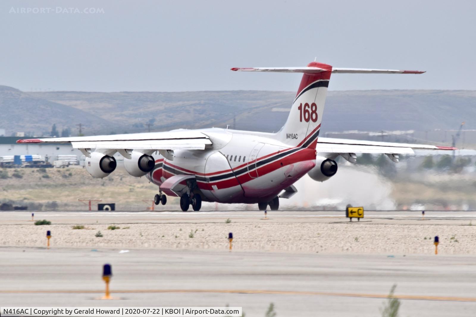 N416AC, 1999 BAE Systems Avro 146-RJ85 C/N E.2345, Take off from 10L.