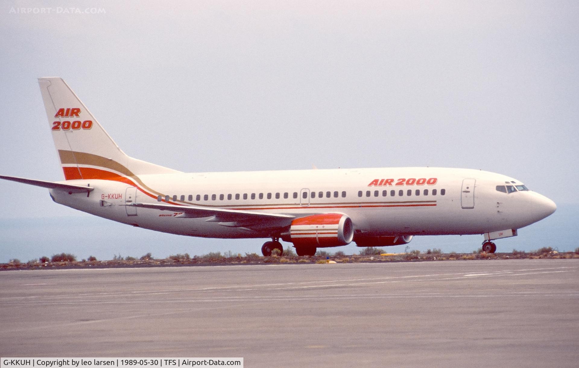 G-KKUH, 1989 Boeing 737-3Q8 C/N 24300, Tenerife South 30.5.1989