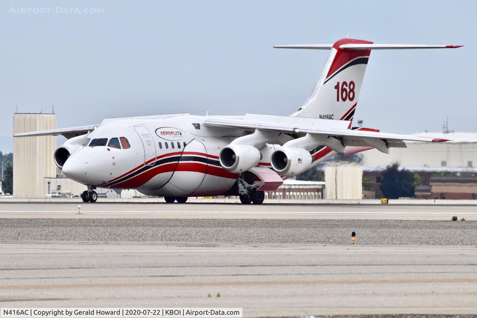 N416AC, 1999 BAE Systems Avro 146-RJ85 C/N E.2345, Landing 10L.