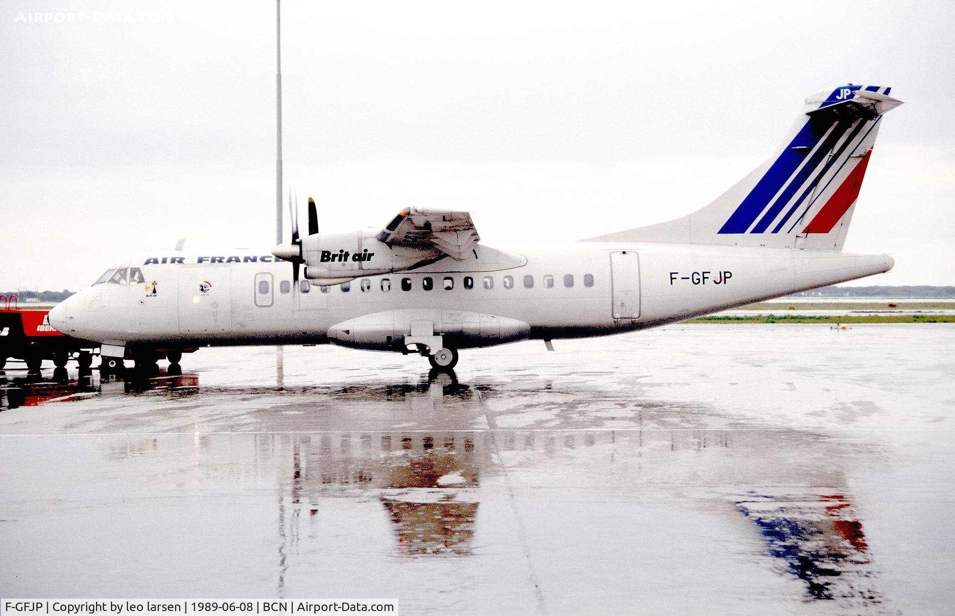 F-GFJP, 1986 ATR 42-300 C/N 029, Barcelona 8.6.1989