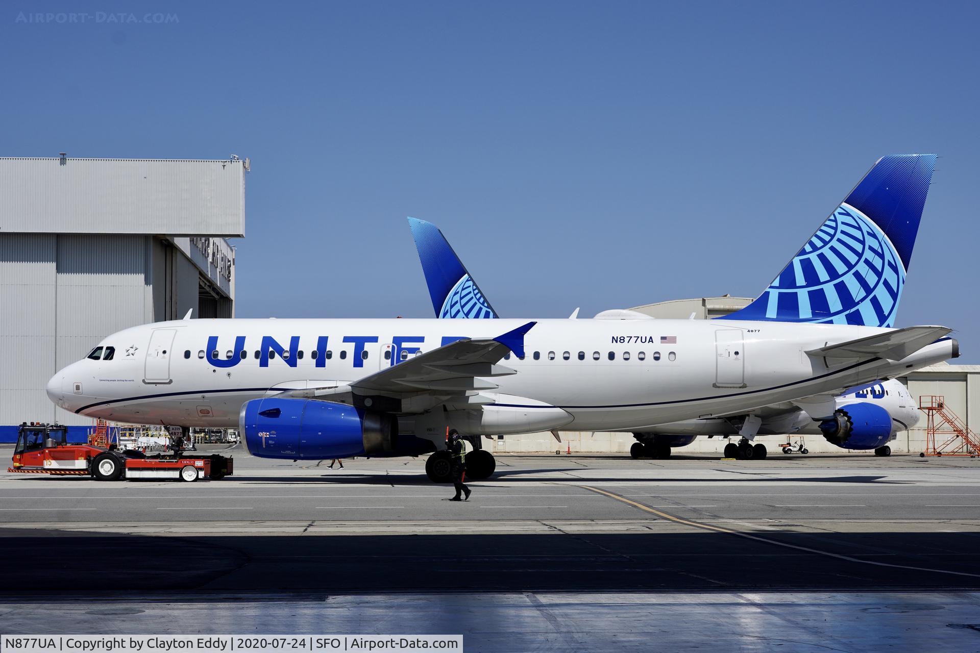 N877UA, 2004 Airbus A319-132 C/N 2232, Ex-China Southern Airlines SFO 2020.