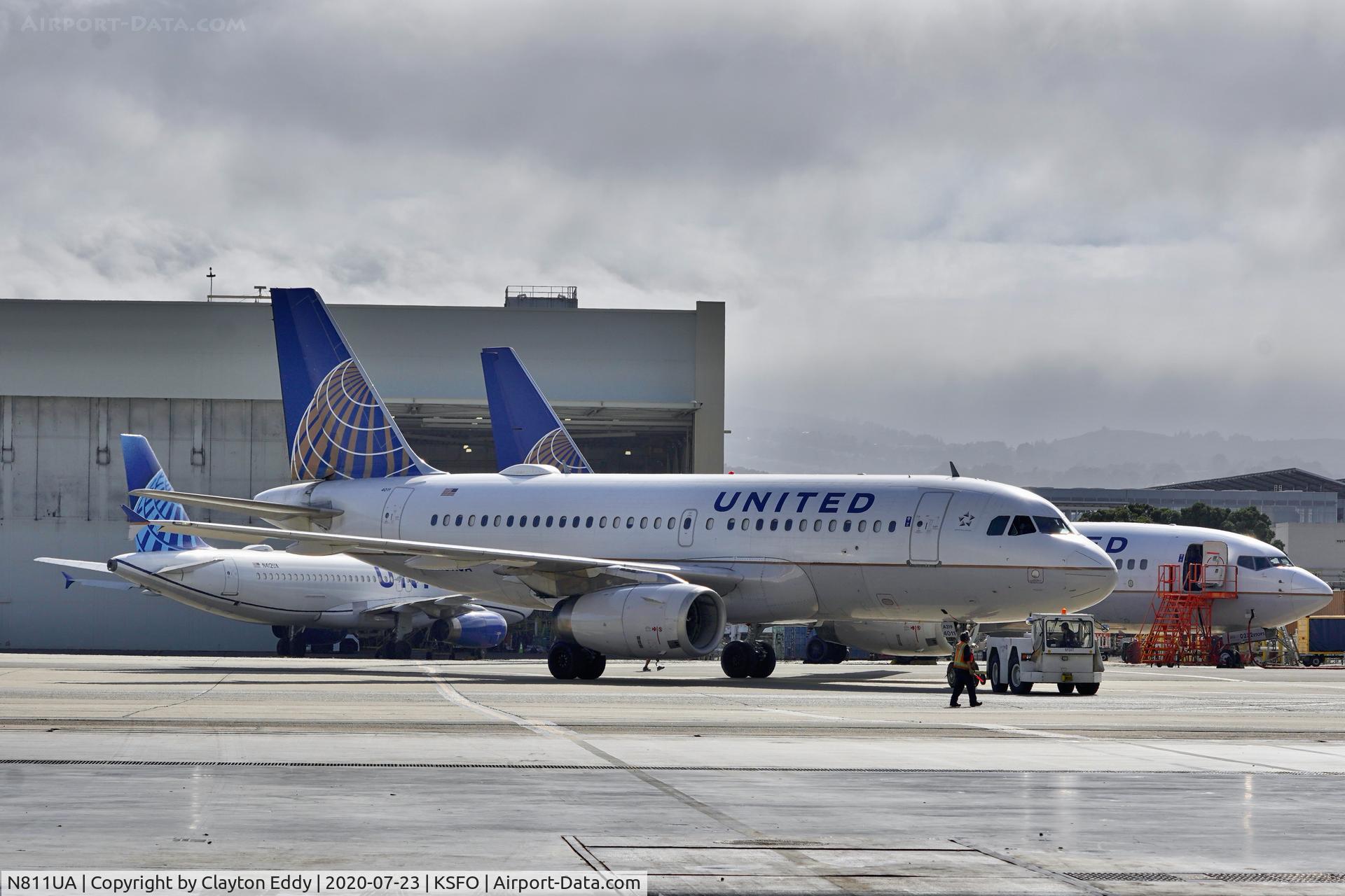 N811UA, 1998 Airbus A319-131 C/N 847, SFO 2020.