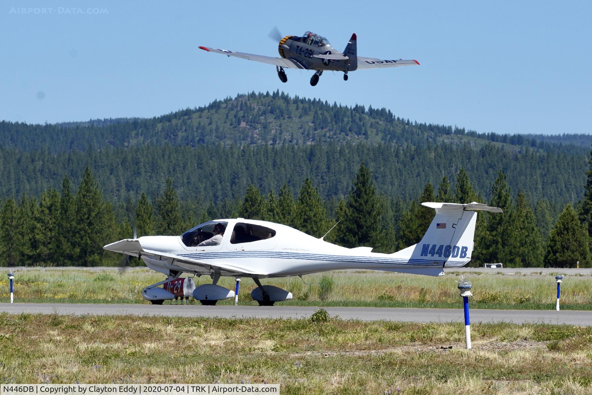 N446DB, Diamond DA-40 Diamond Star C/N 40.273, Truckee airport California 2020.
