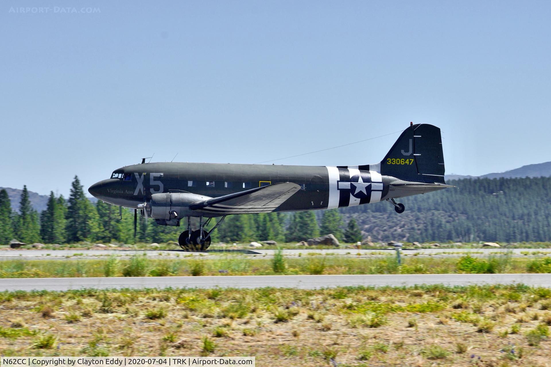 N62CC, 1943 Douglas DC-3C (C-47A-DL) C/N 13798, Part of the D-day Squadron flyover July 4th 2020.