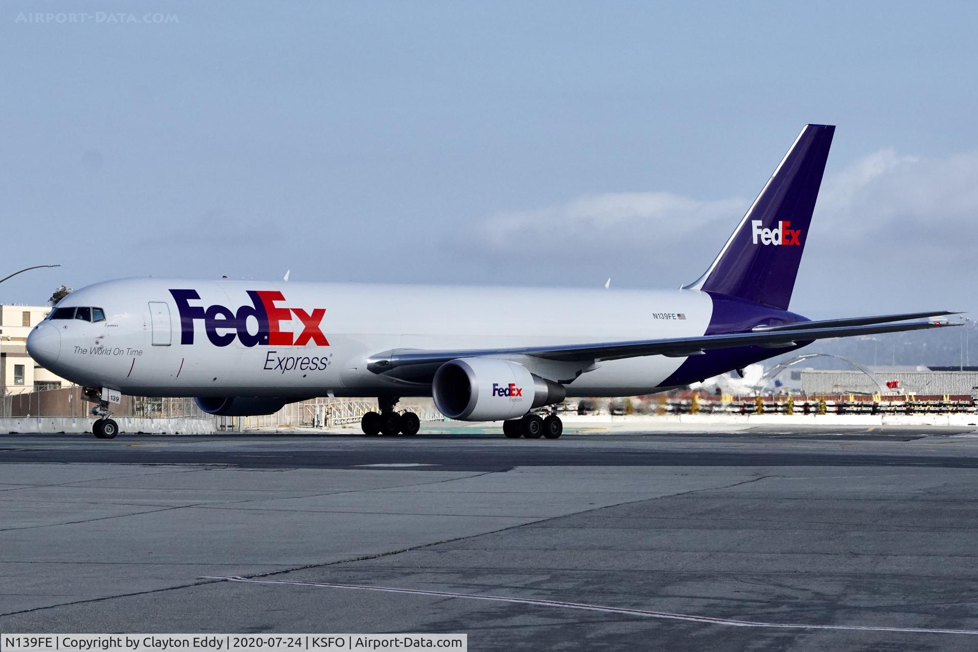 N139FE, 2016 Boeing 767-300F/ER C/N 43538, SFO 2020.