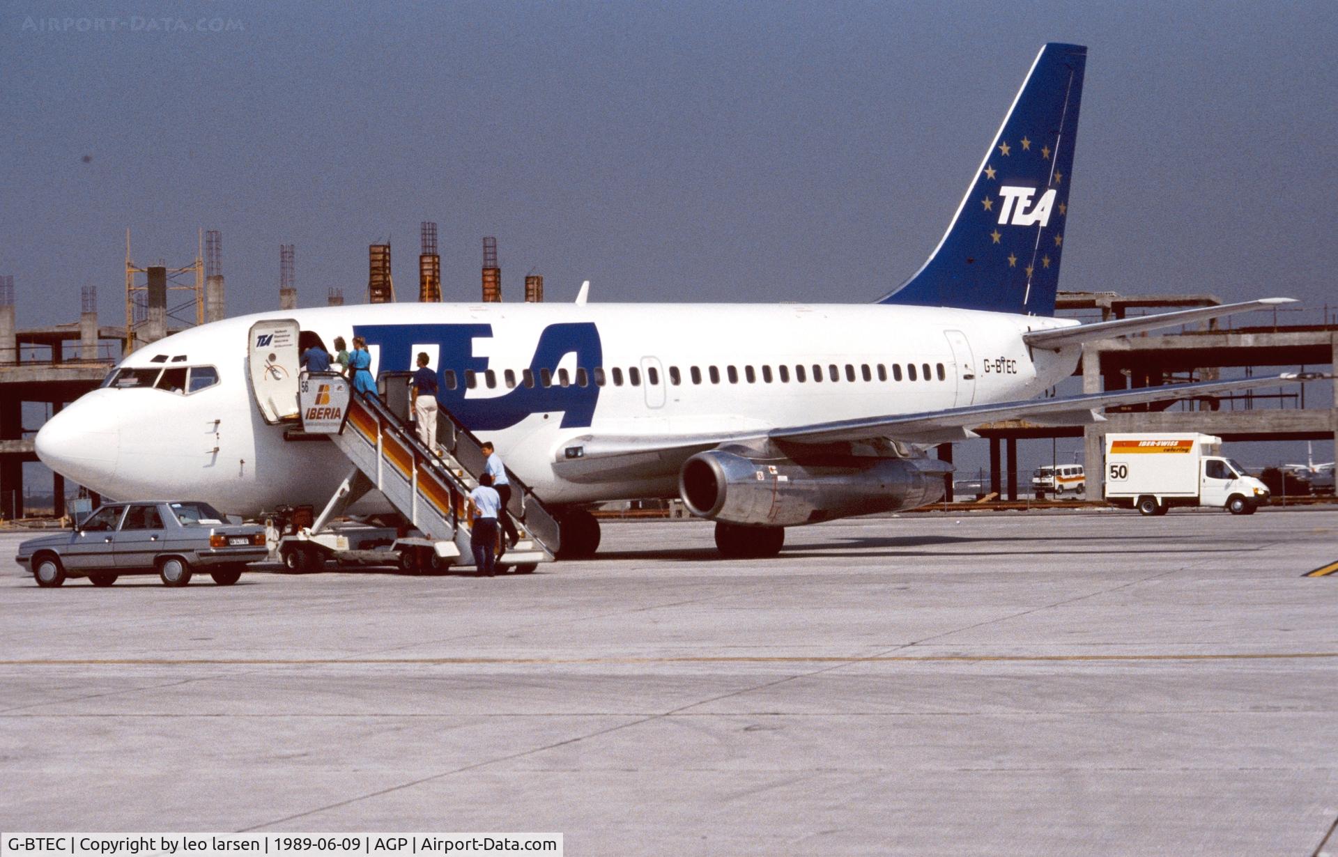 G-BTEC, 1974 Boeing 737-229 C/N 20908, Malaga 9.6.1989