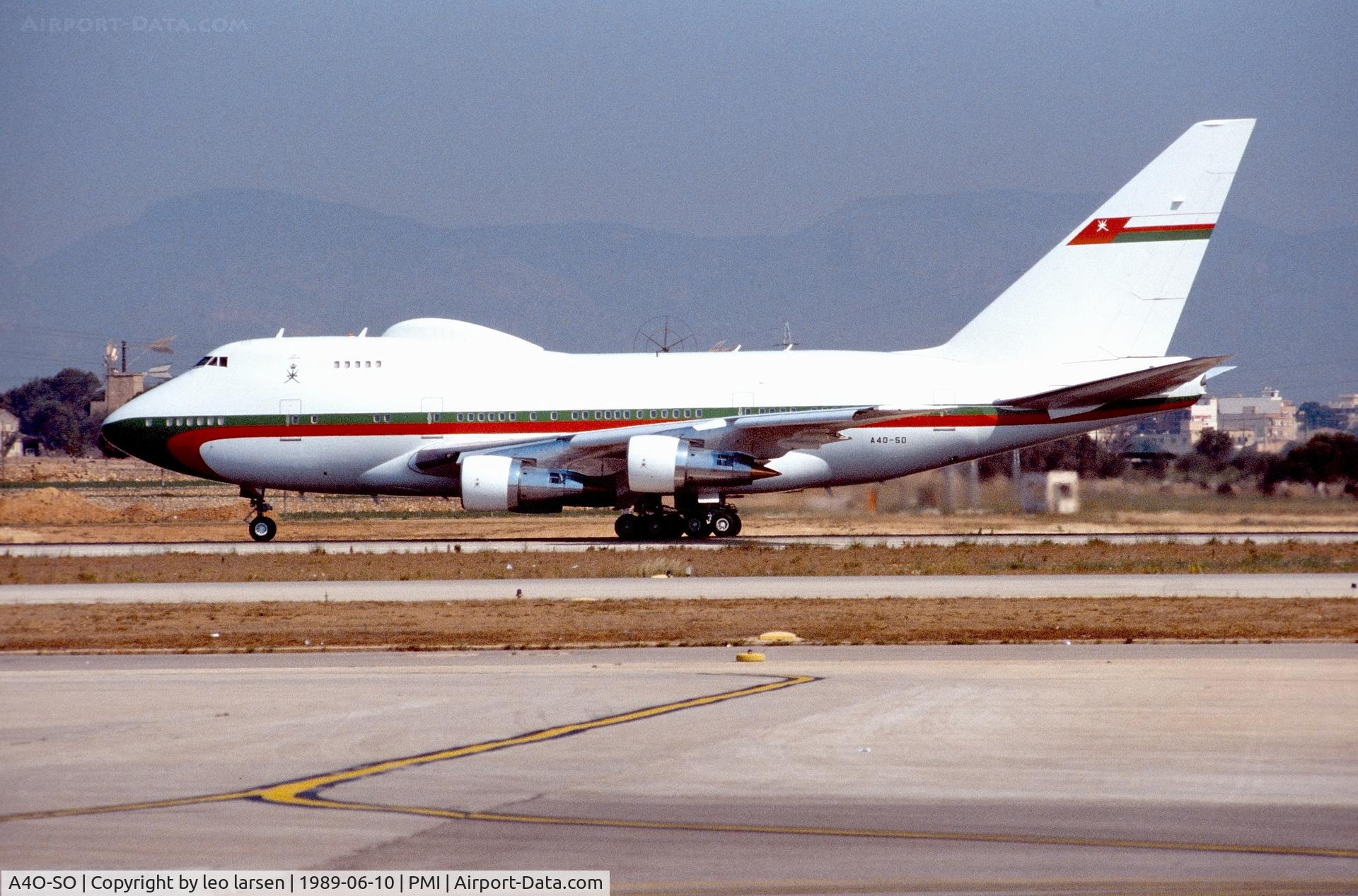 A4O-SO, 1979 Boeing 747SP-27 C/N 21785, Palma de Mallorca 10.6.1989