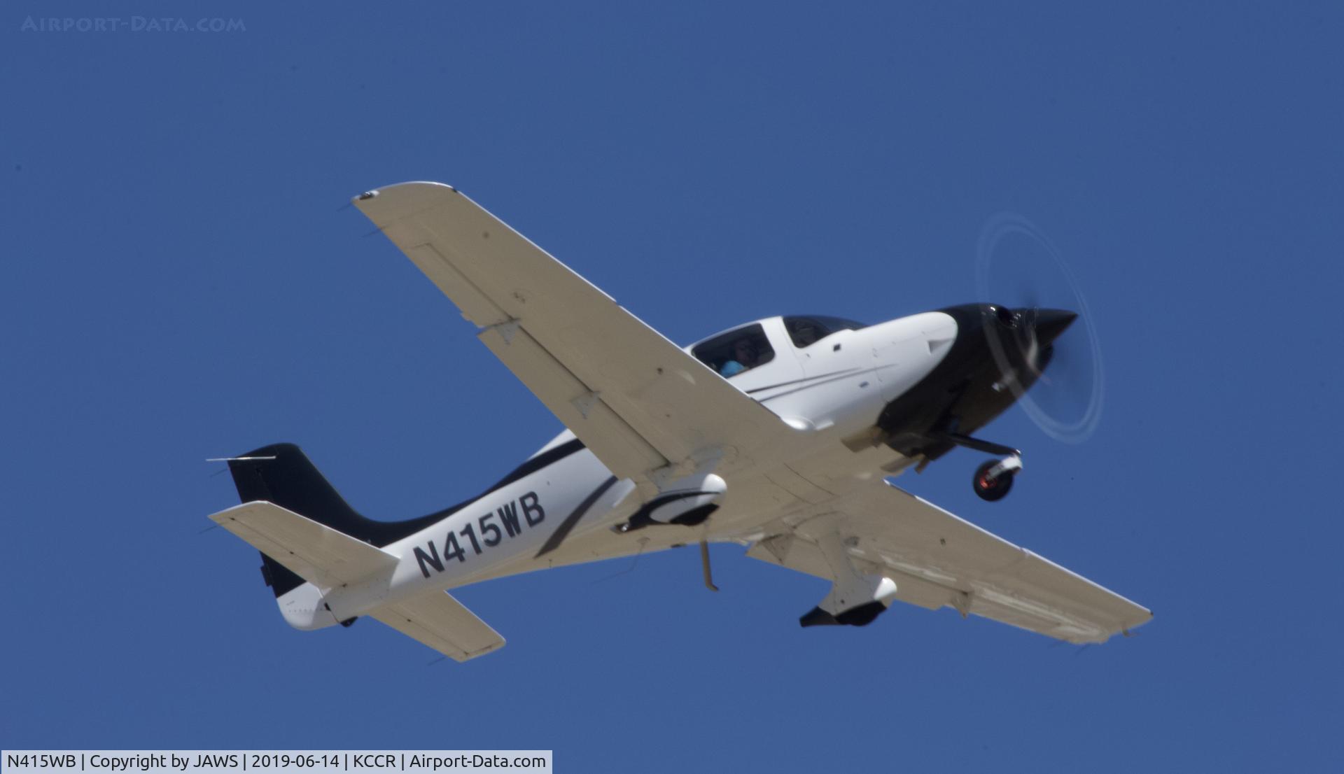 N415WB, 2015 Cirrus SR22 C/N 4296, N415WB Cirrus SR22 on Departure from KCCR 6/14/2109