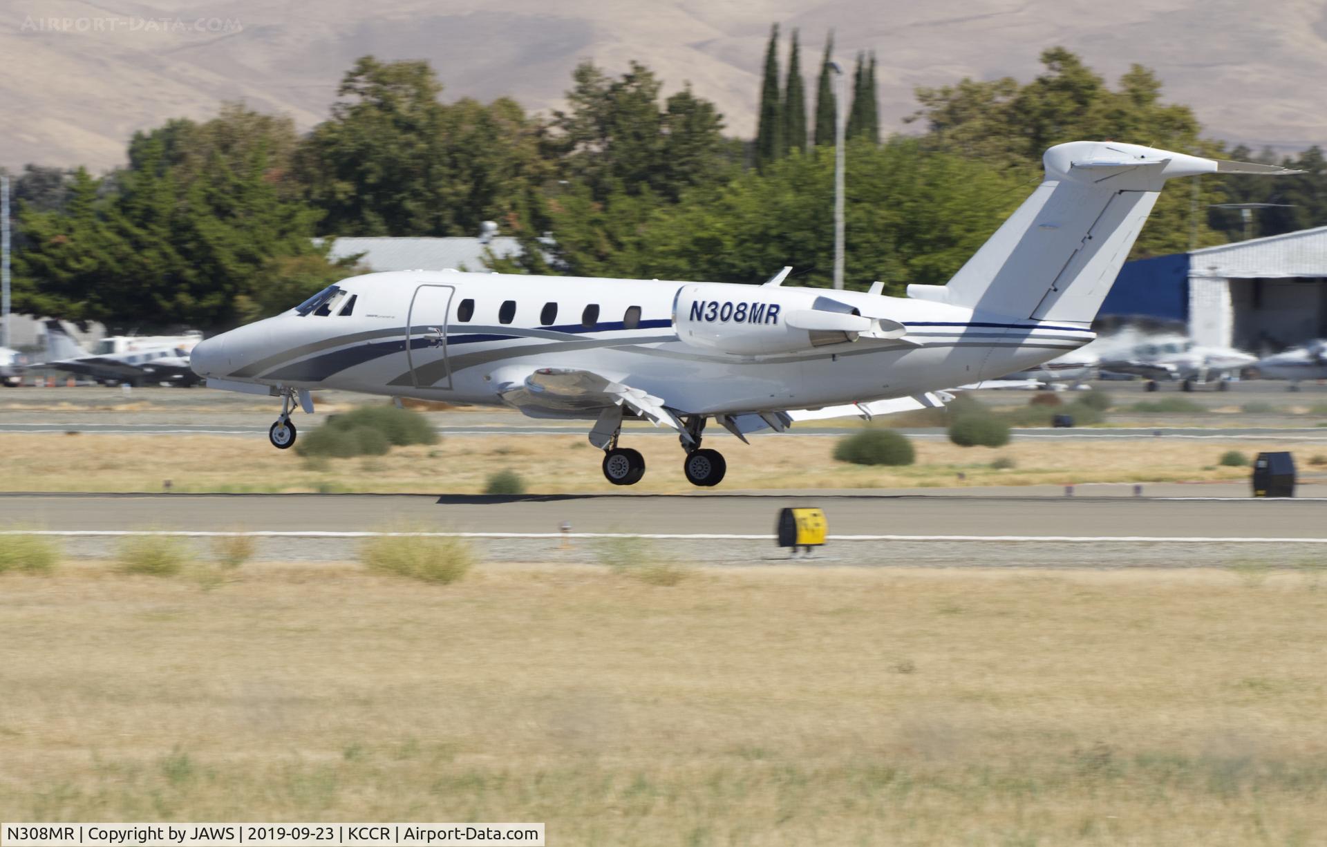 N308MR, 1988 Cessna 650 Citation III C/N 650-0153, N308MR Cessna 650 Citation III landing at KCCR on 9/23/2019