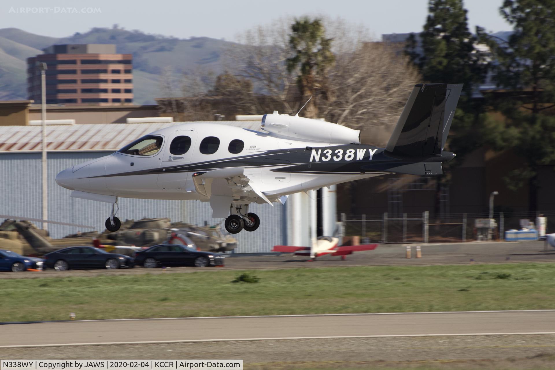 N338WY, 2019 Cirrus SF50 G2 Vision C/N 0164, N338WY Cirrus SF50 G2 landing at KCCR on 2/4/2020