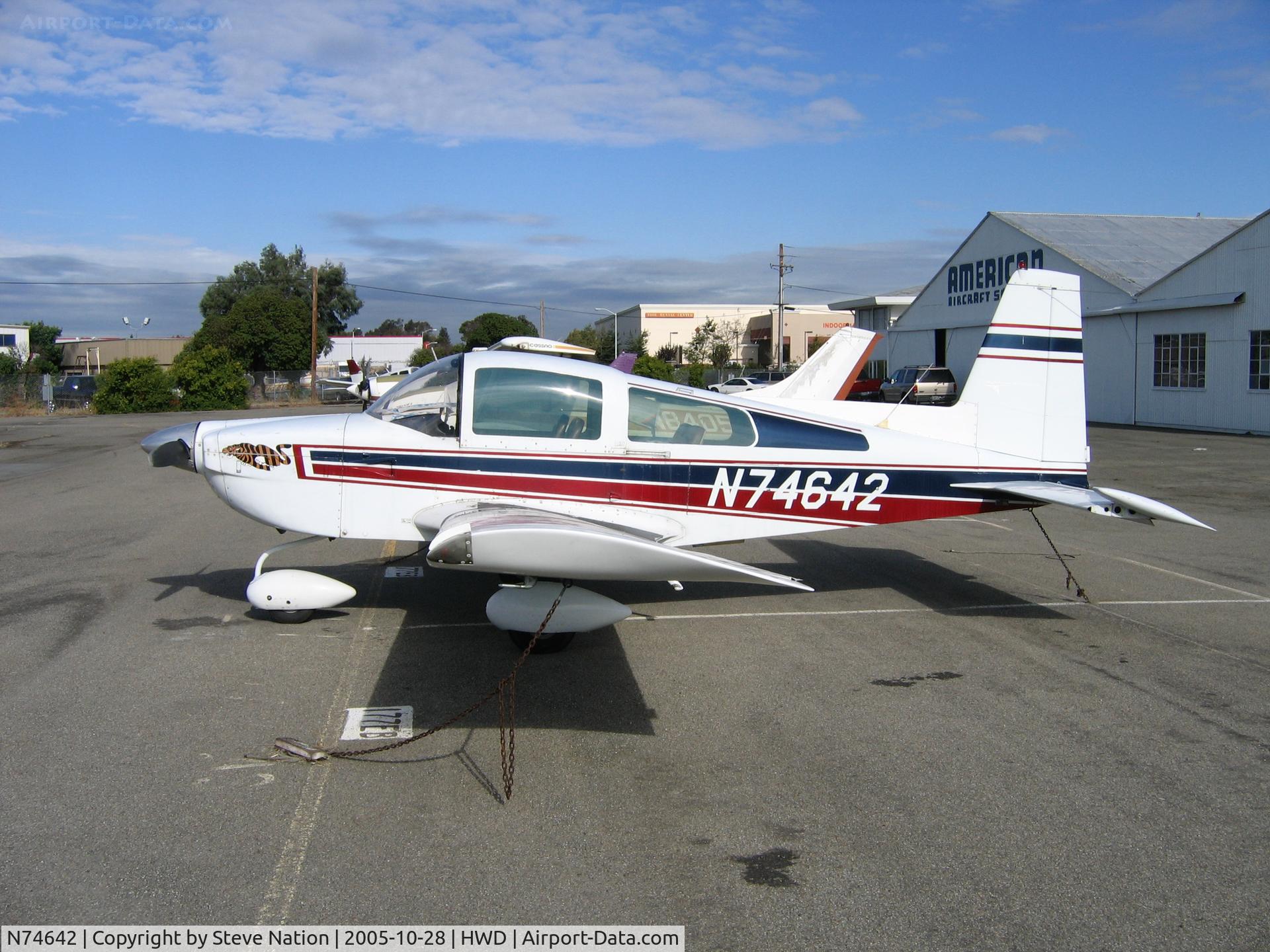 N74642, 1976 Grumman American AA-5B Tiger C/N AA5B-0312, Grumman American AA-5B at Hayward, CA