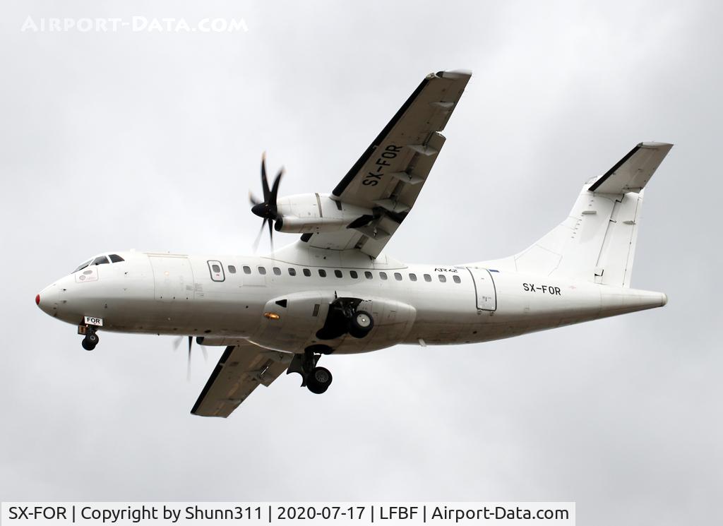 SX-FOR, 1997 ATR 42-500 C/N 524, Coming back to LFBF for repair... All white c/s...