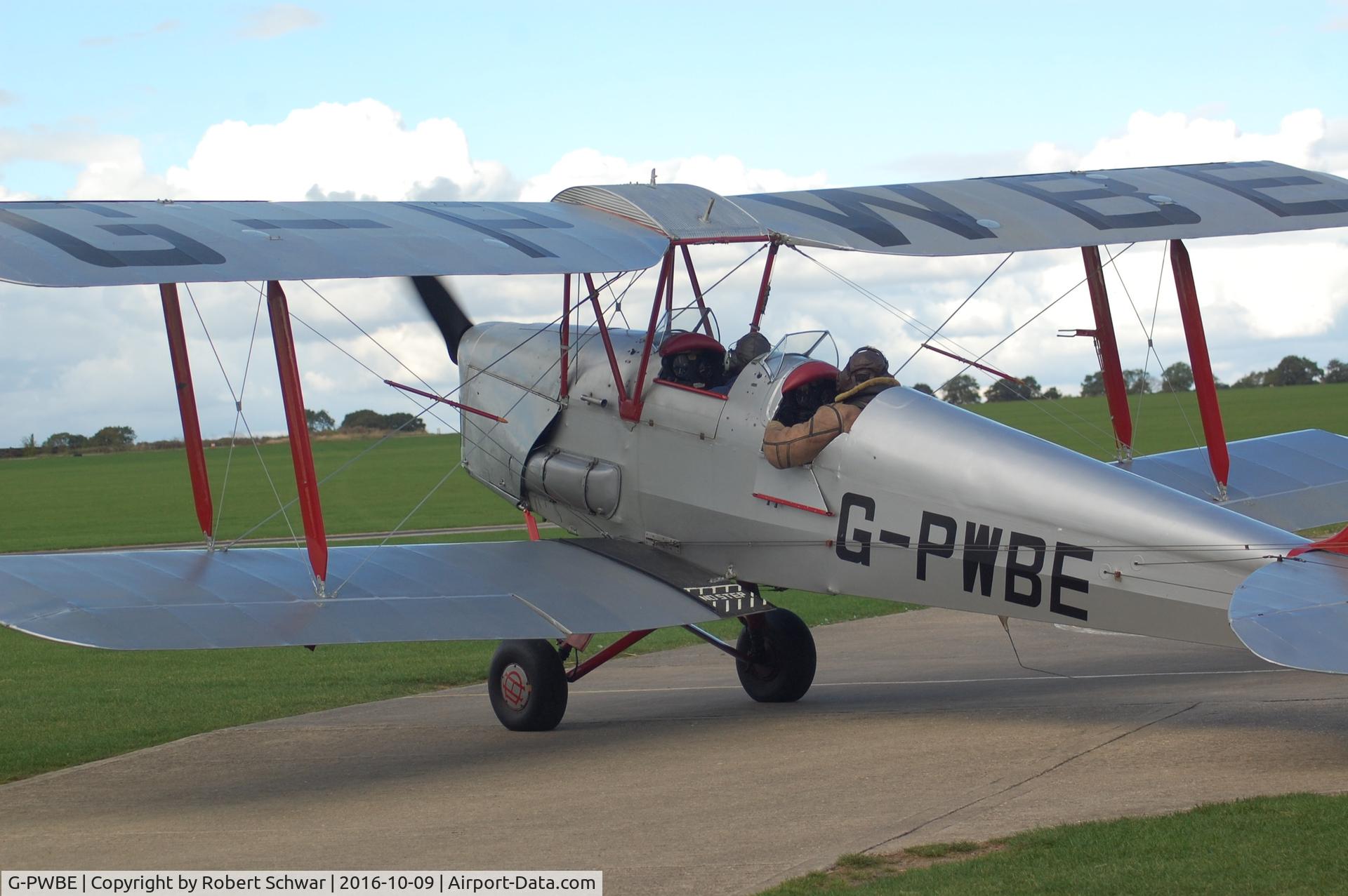 G-PWBE, 1959 De Havilland DH-82A Replica Tiger Moth II C/N LES 1, Sywell 9th Oct 2016 time 15.03