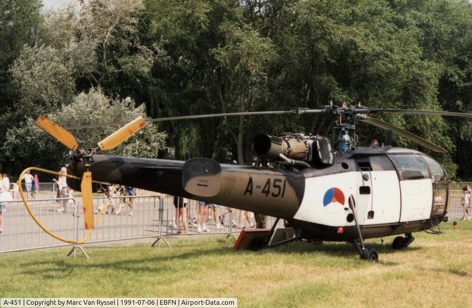 A-451, Sud SE-3160 Alouette III C/N 1451, Koksijde Airshow 1991.