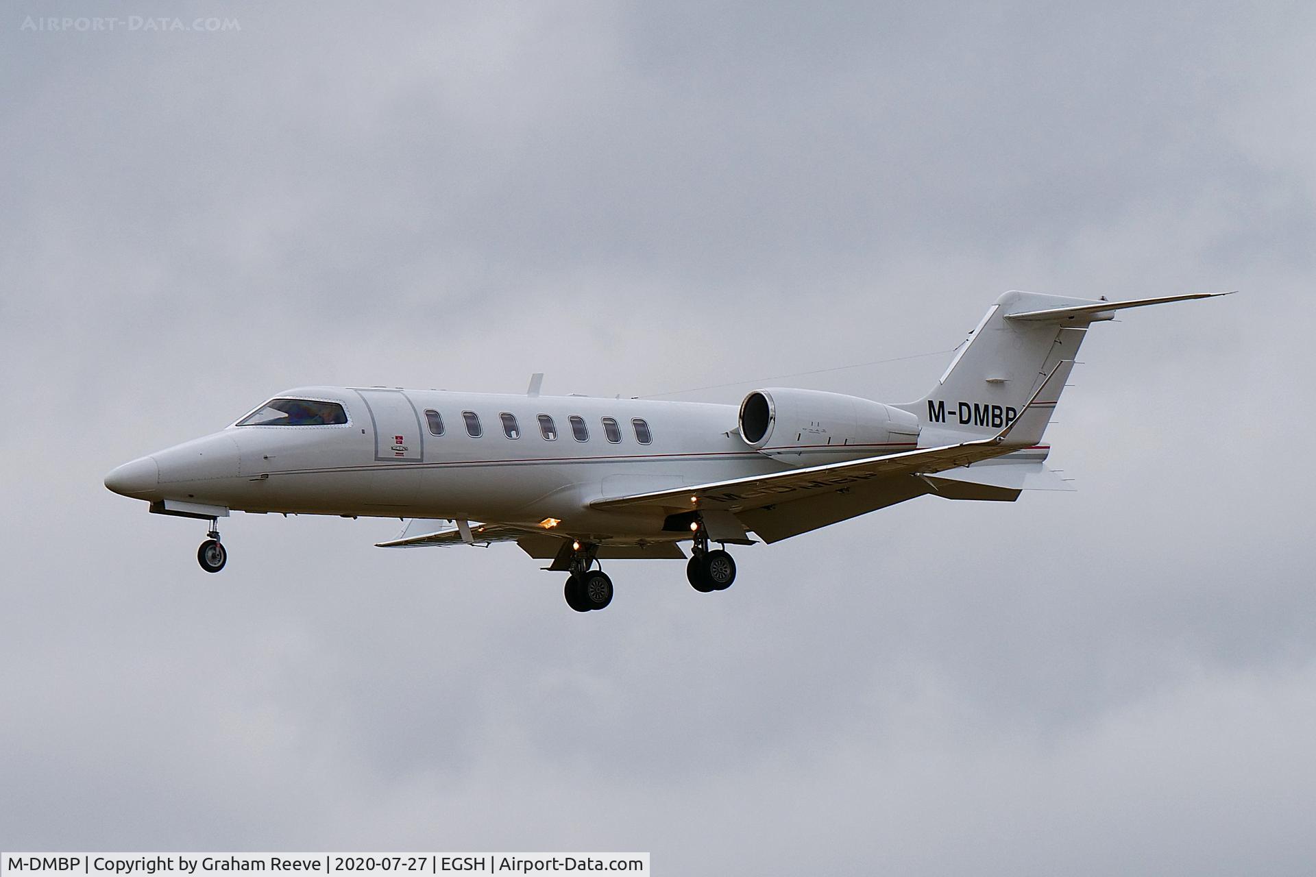 M-DMBP, 2012 Learjet 40 C/N 45-2133, Landing at Norwich.