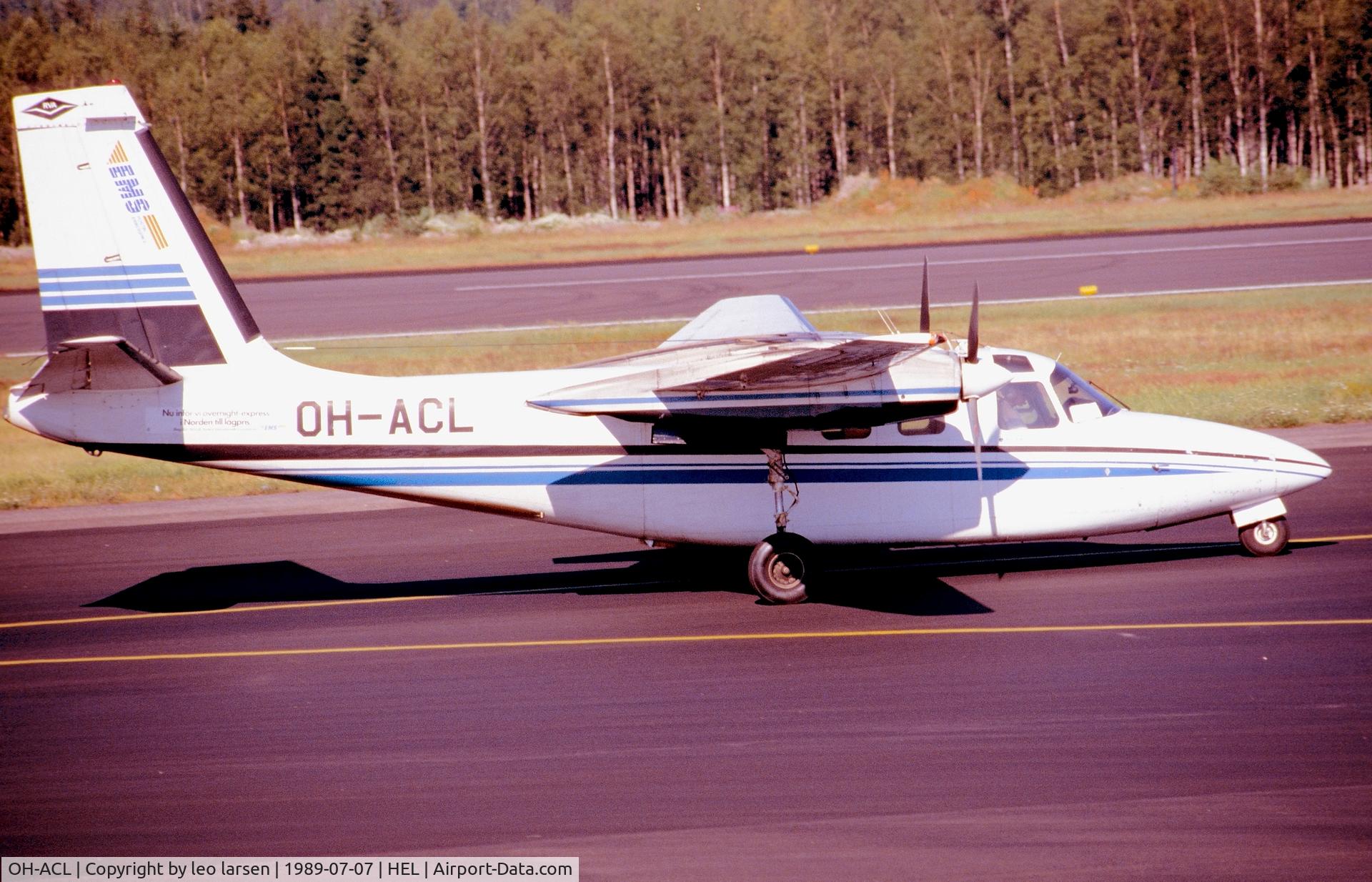 OH-ACL, Rockwell 500S Shrike Commander C/N 3229, Helsinki 7,7,1989